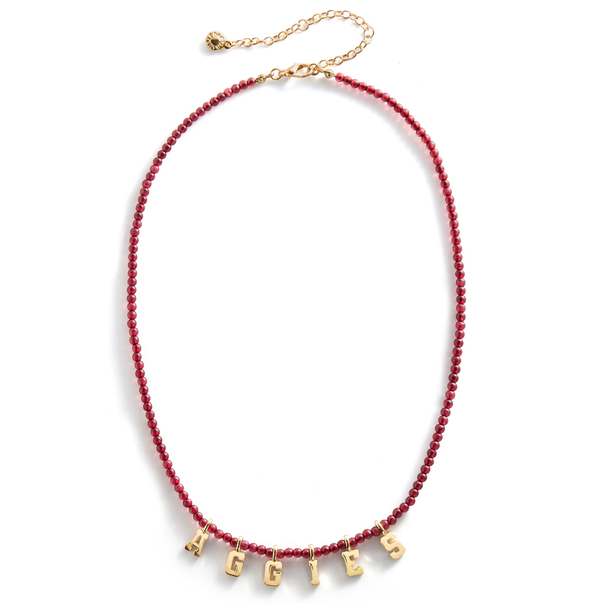 BaubleBar Texas A&M Aggies Delicate Beaded Slogan Necklace