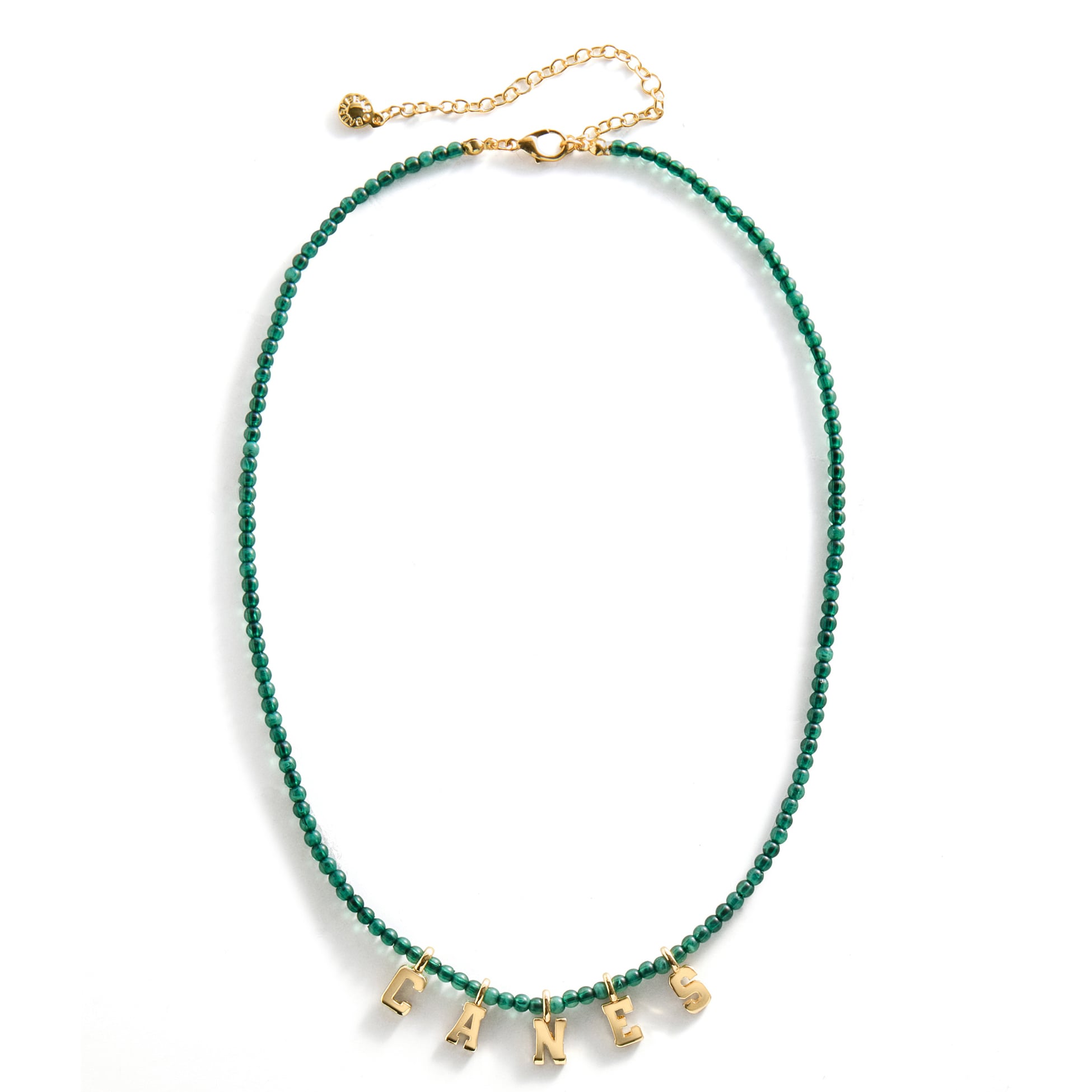BaubleBar Miami Hurricanes Delicate Beaded Slogan Necklace