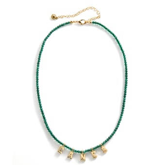 BaubleBar Miami Hurricanes Delicate Beaded Slogan Necklace