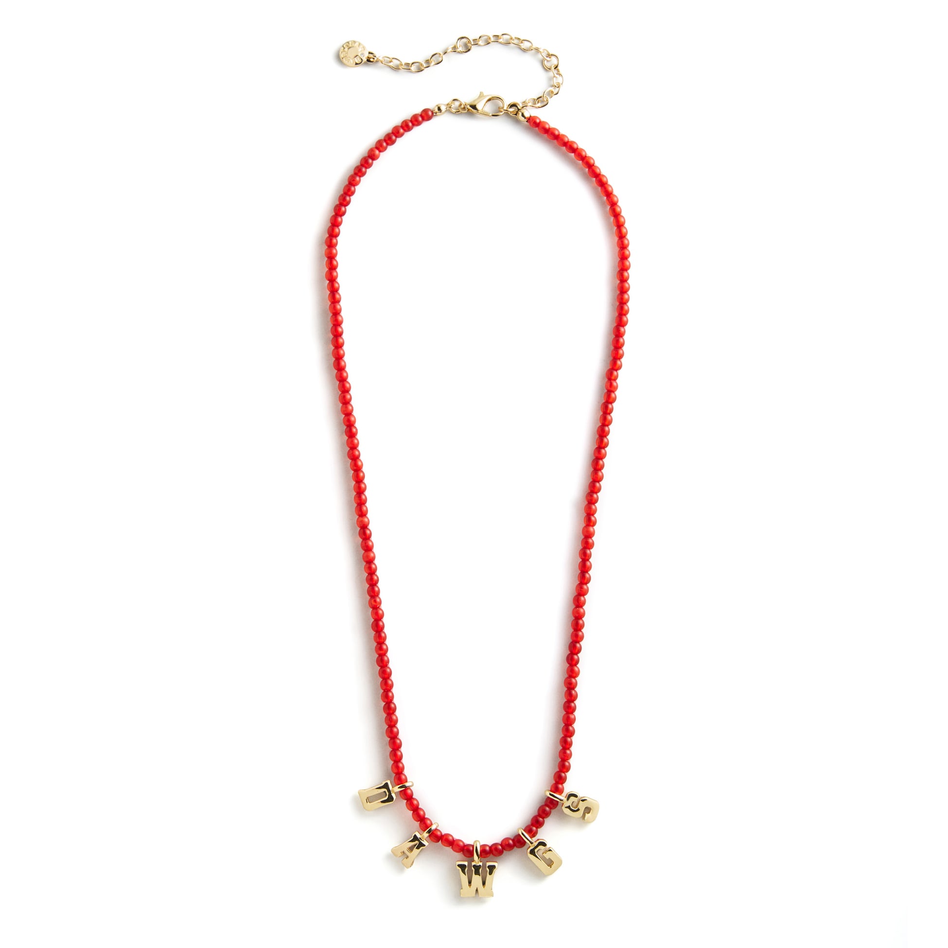 BaubleBar Georgia Bulldogs Delicate Beaded Slogan Necklace