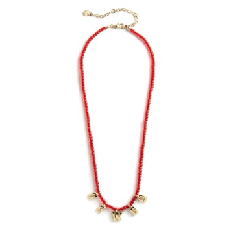 BaubleBar Georgia Bulldogs Delicate Beaded Slogan Necklace