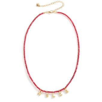 BaubleBar Florida State Seminoles Delicate Beaded Slogan Necklace