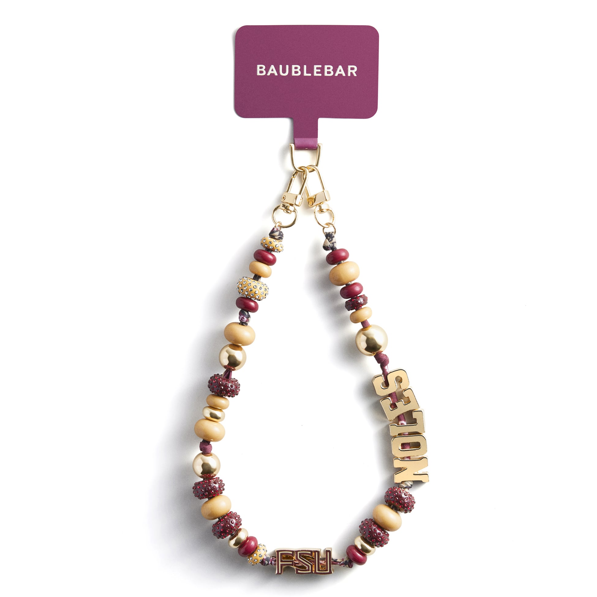 BaubleBar Florida State Seminoles Beaded Phone Strap