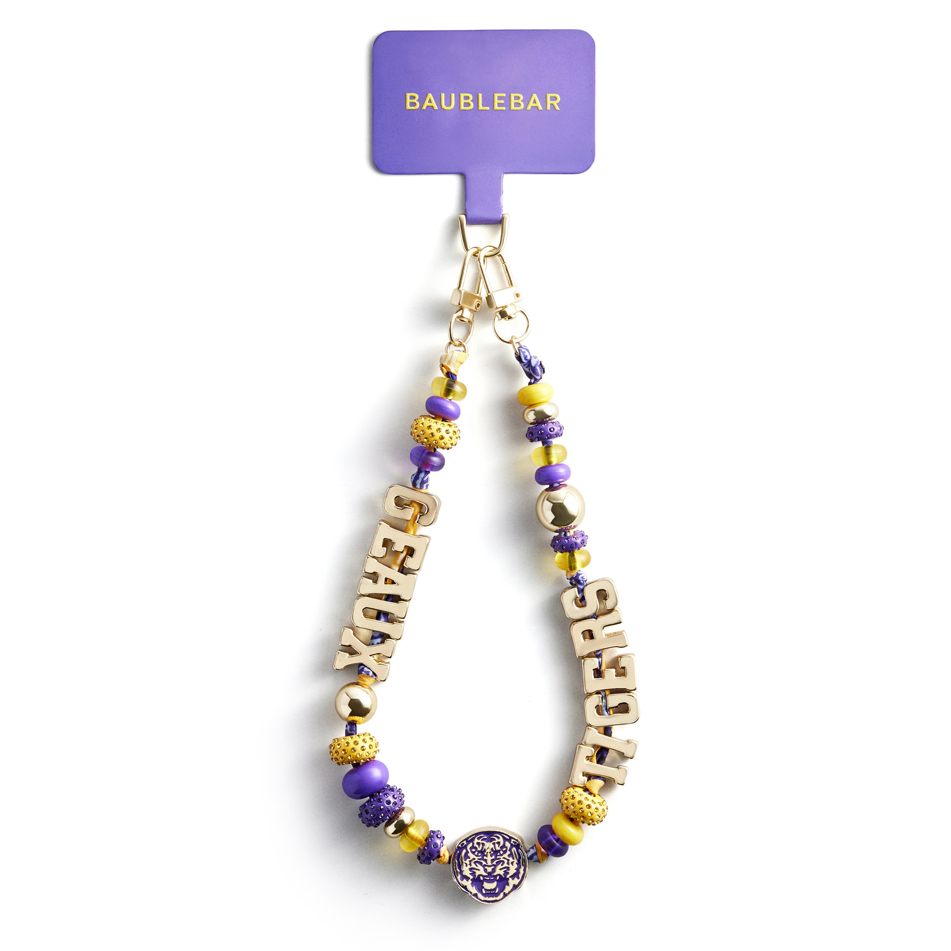 BaubleBar LSU Tigers Beaded Phone Strap