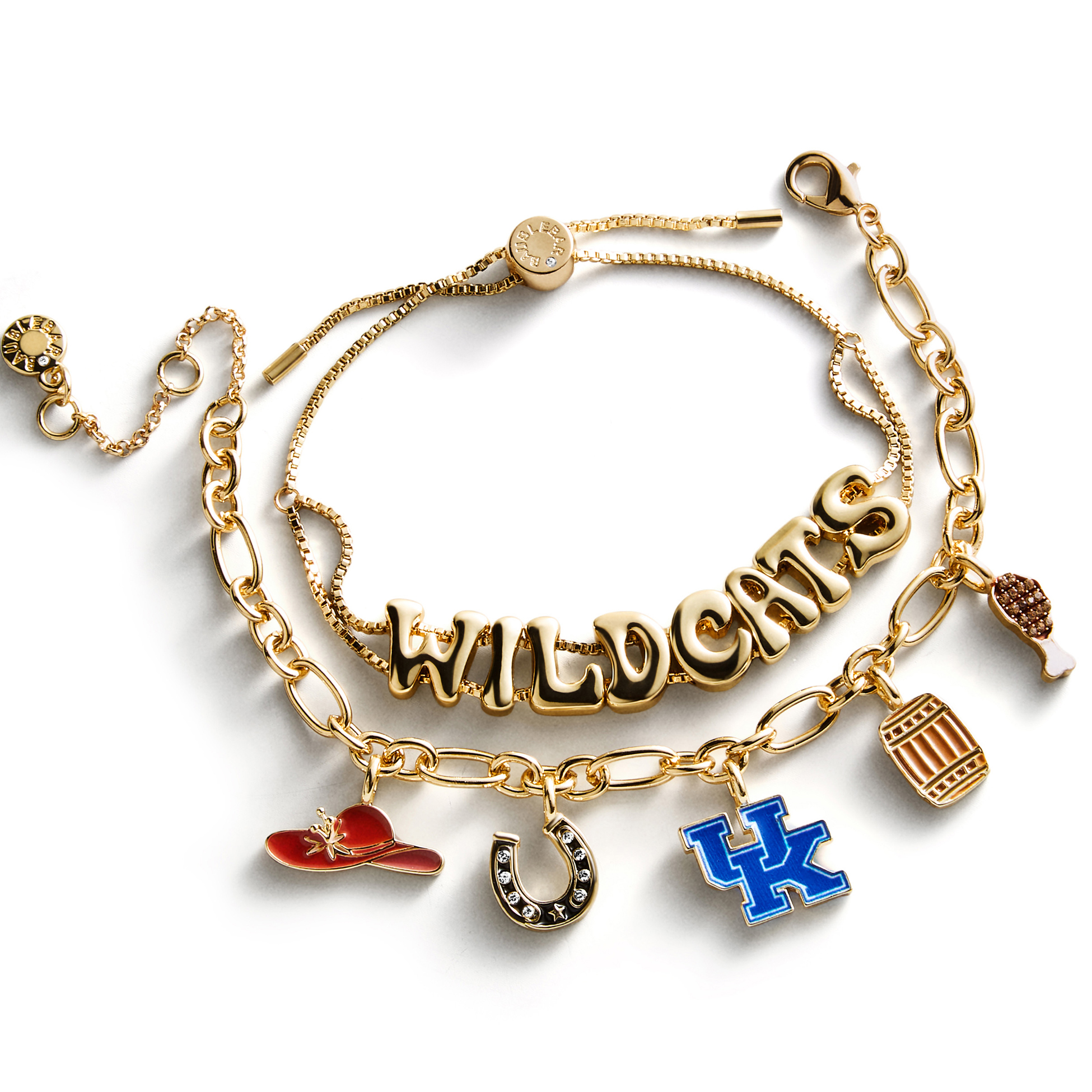 BaubleBar Kentucky Wildcats Two-Piece Delicate Charm & Slogan Bracelet Set