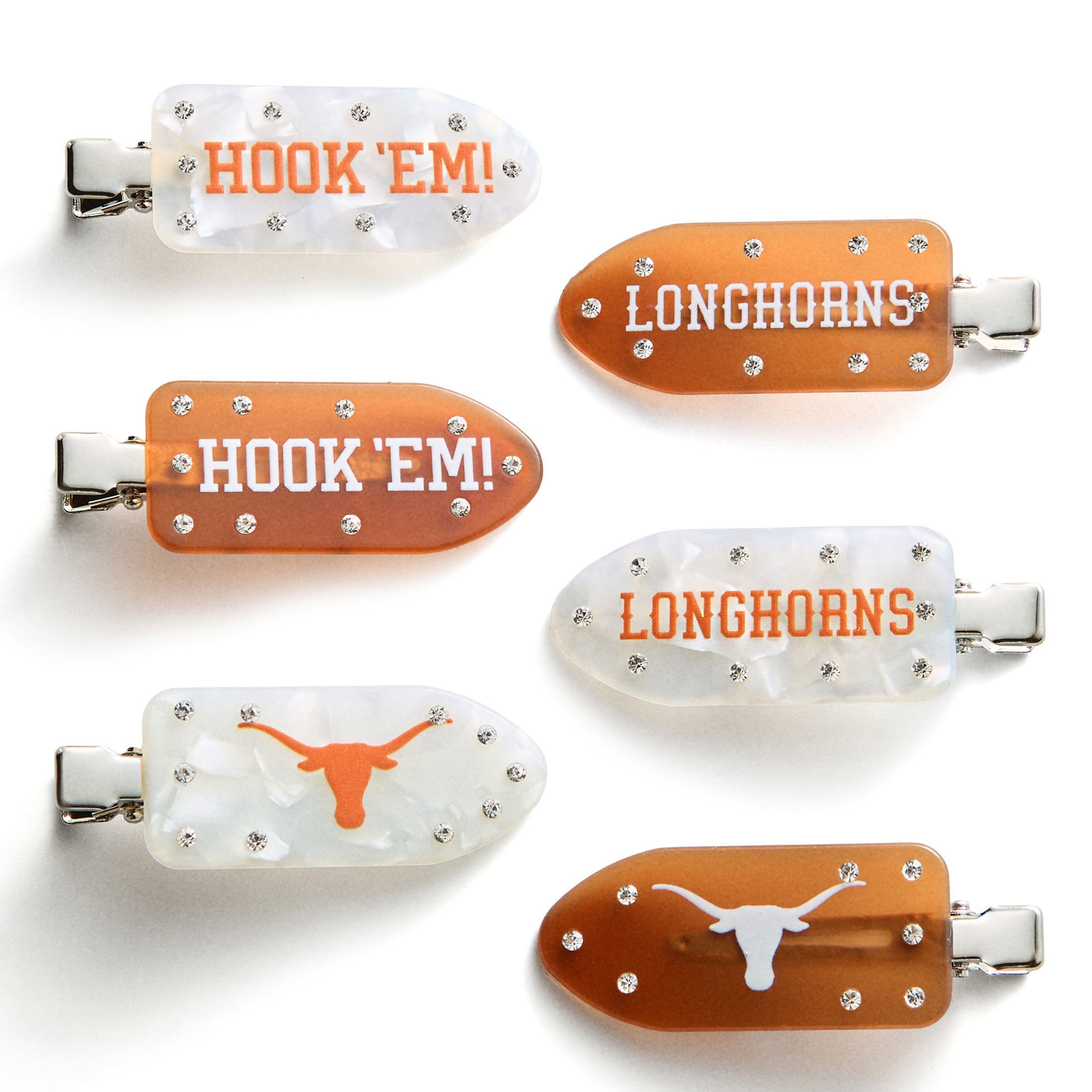 BaubleBar Texas Longhorns Six-Piece Hair Clips Set