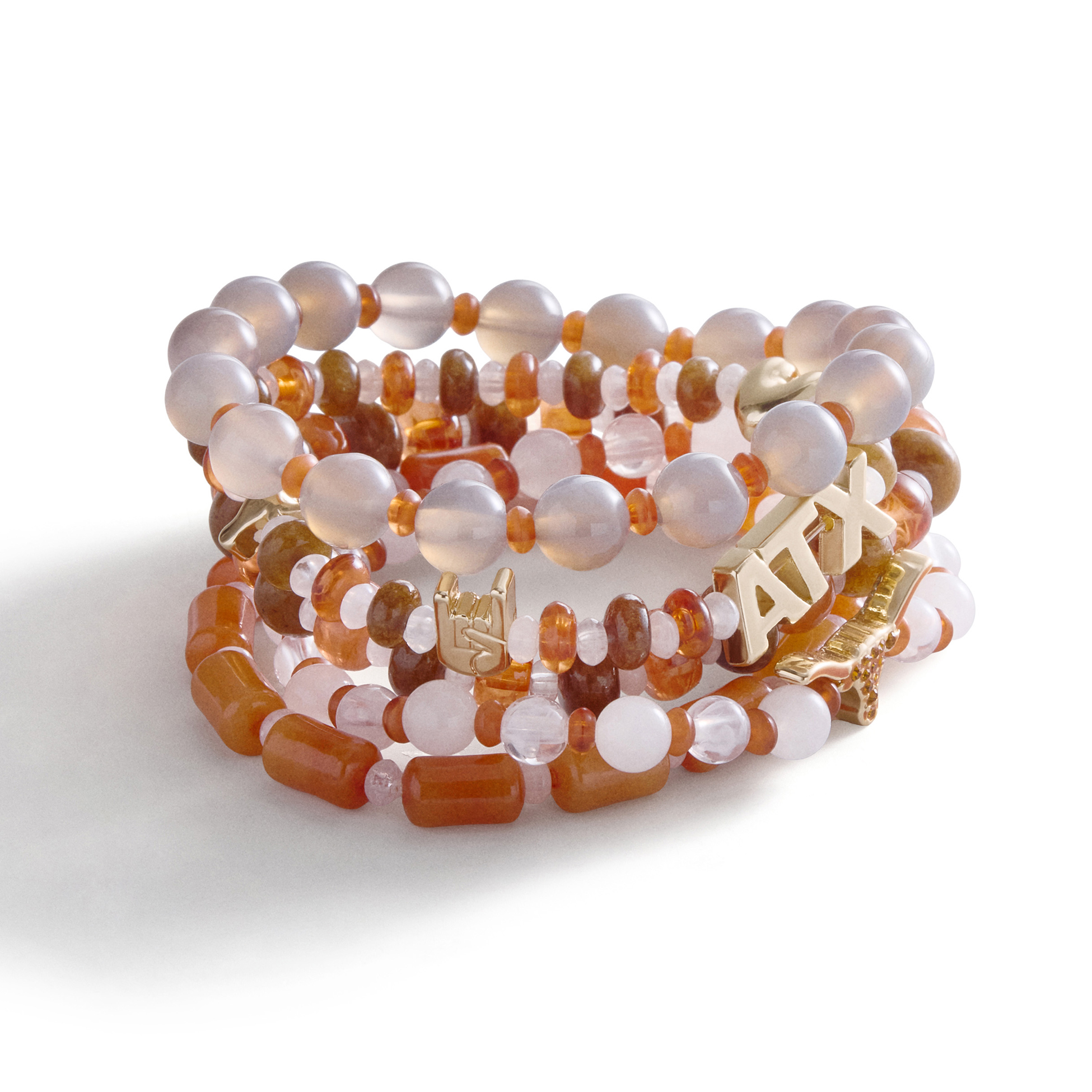BaubleBar Texas Longhorns Five-Piece Bracelet Set