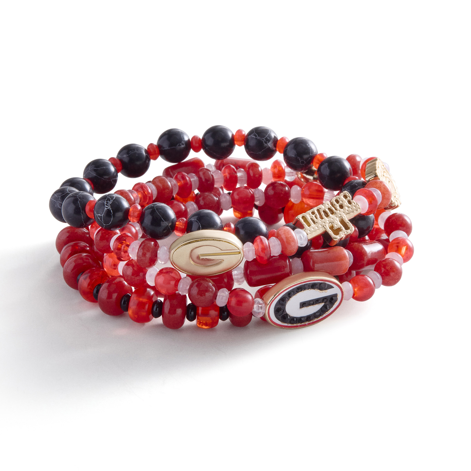 BaubleBar Georgia Bulldogs Five-Piece Bracelet Set
