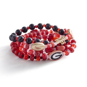 BaubleBar Georgia Bulldogs Five-Piece Bracelet Set