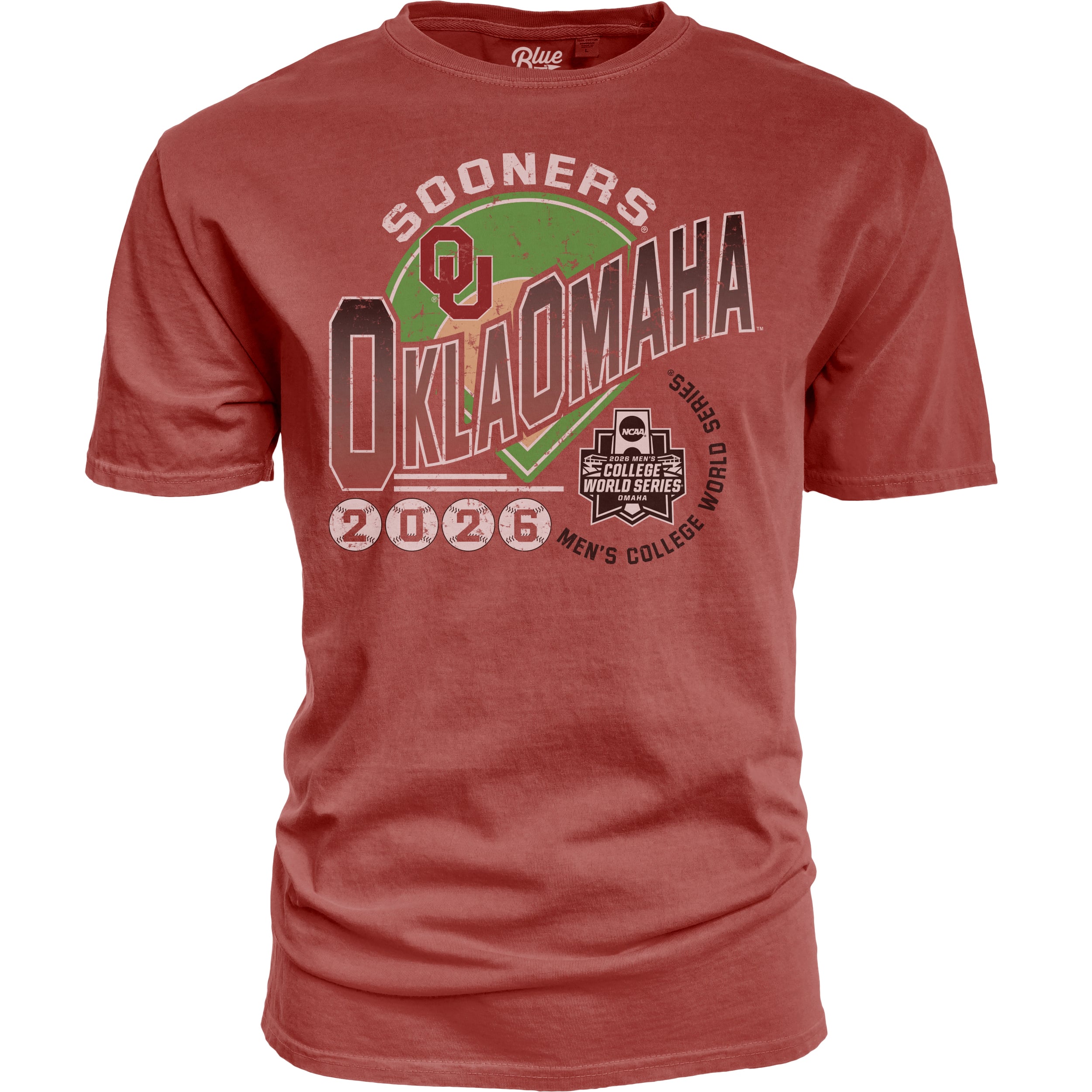 Unisex Blue 84 Crimson Oklahoma Sooners 2026 NCAA Baseball Men's College World Series T-Shirt