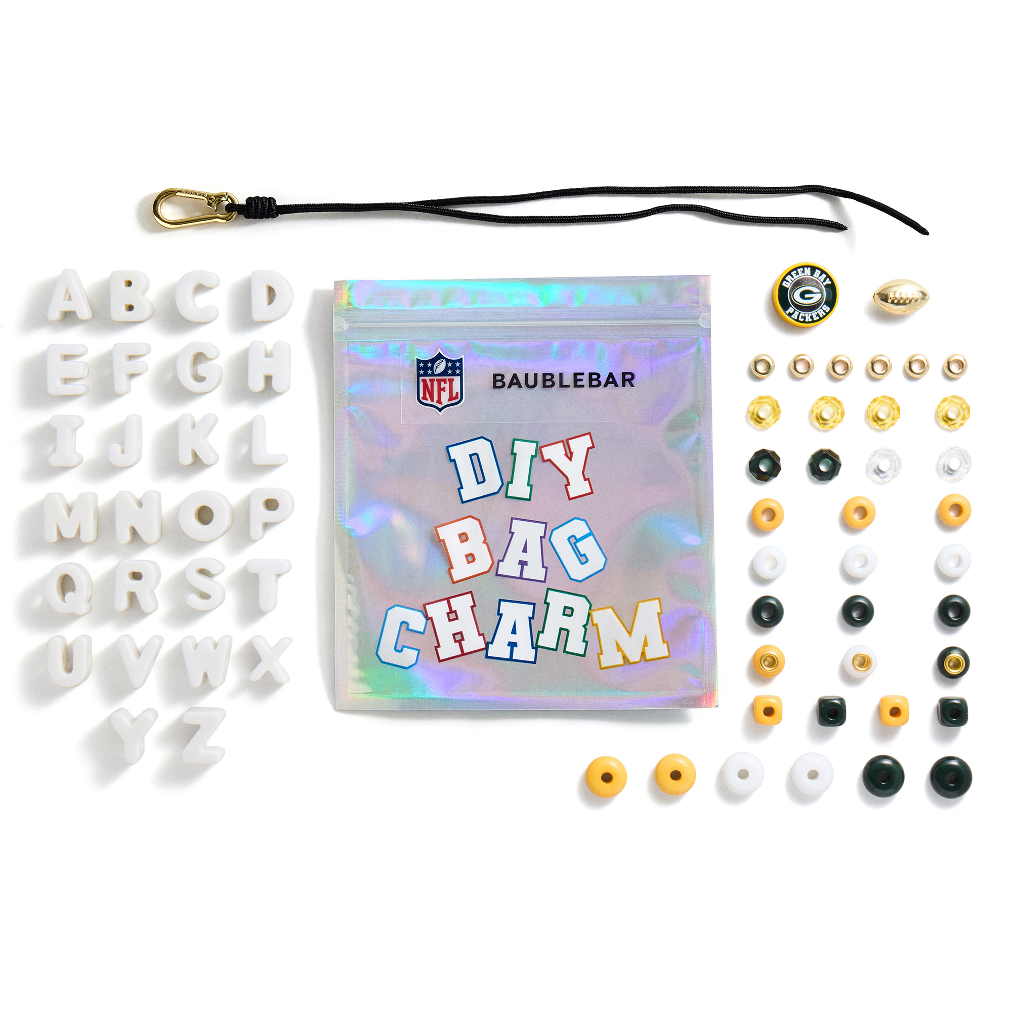 BaubleBar Green Bay Packers Mini Custom Bag Charm Bead Kit
