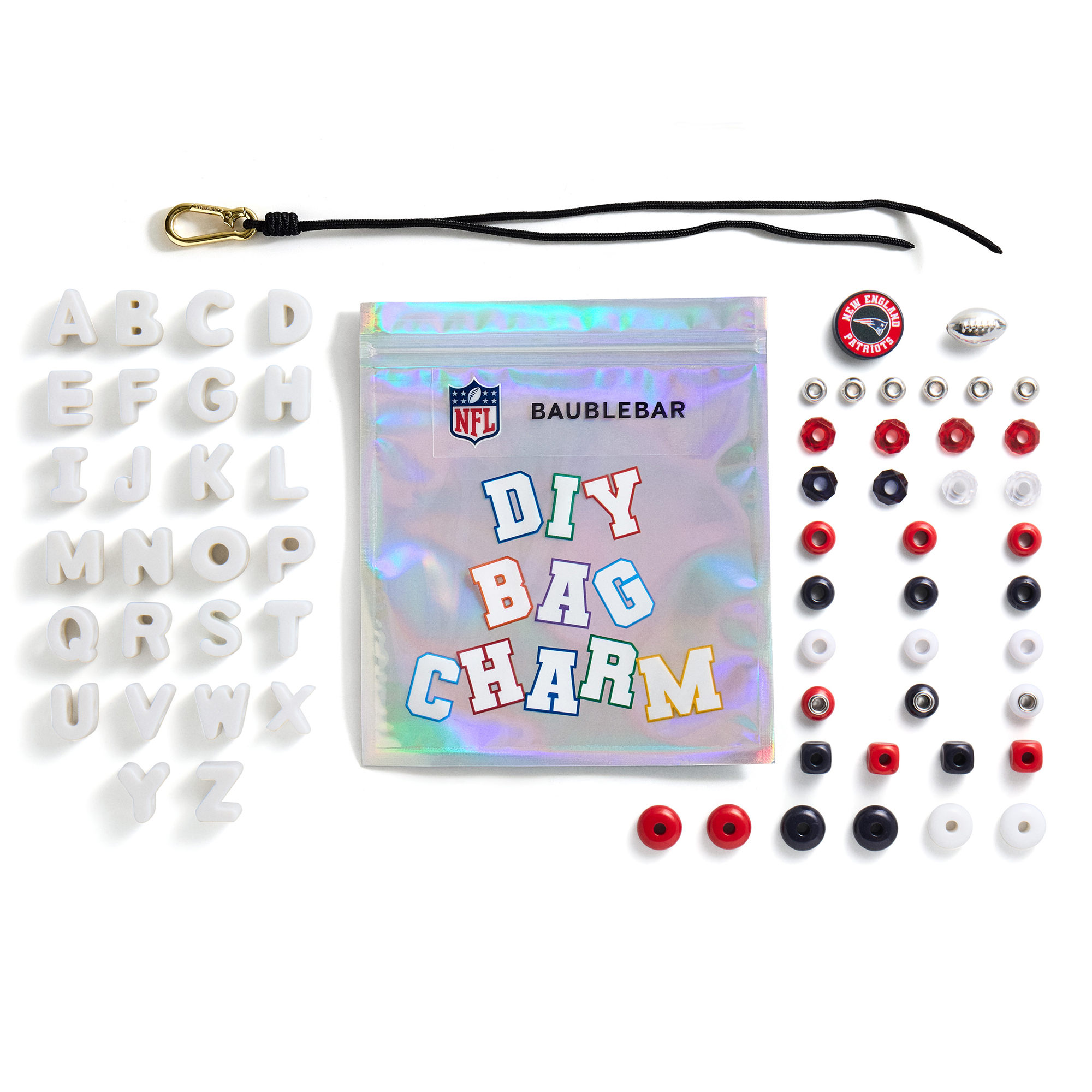 BaubleBar New England Patriots Mini Custom Bag Charm Bead Kit