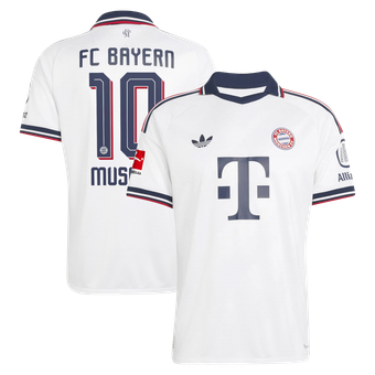 Men's adidas Jamal Musiala White Bayern Munich 2026/27 Away On-Field Authentic Jersey