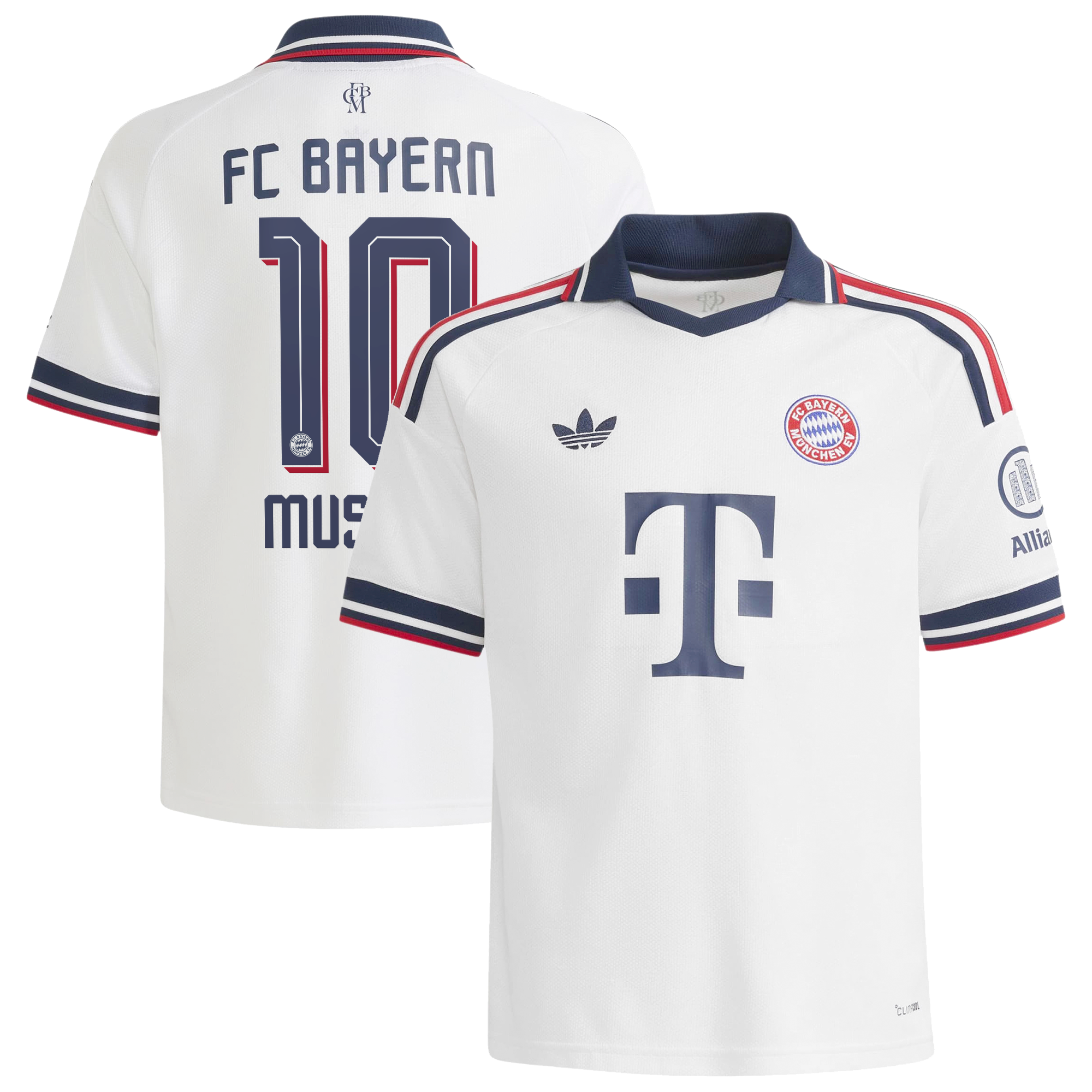 Youth adidas Jamal Musiala White Bayern Munich 2026/27 Away Replica Jersey