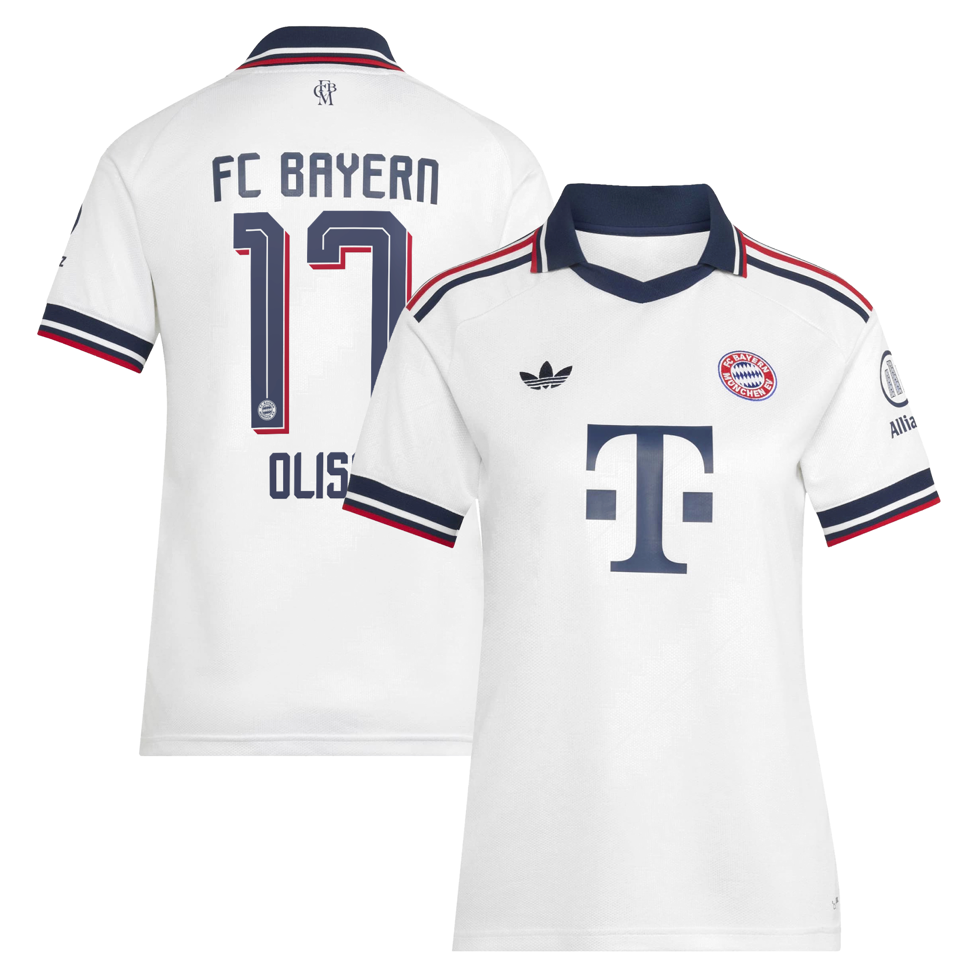 Women's adidas Michael Olise White Bayern Munich 2026/27 Away Replica Jersey