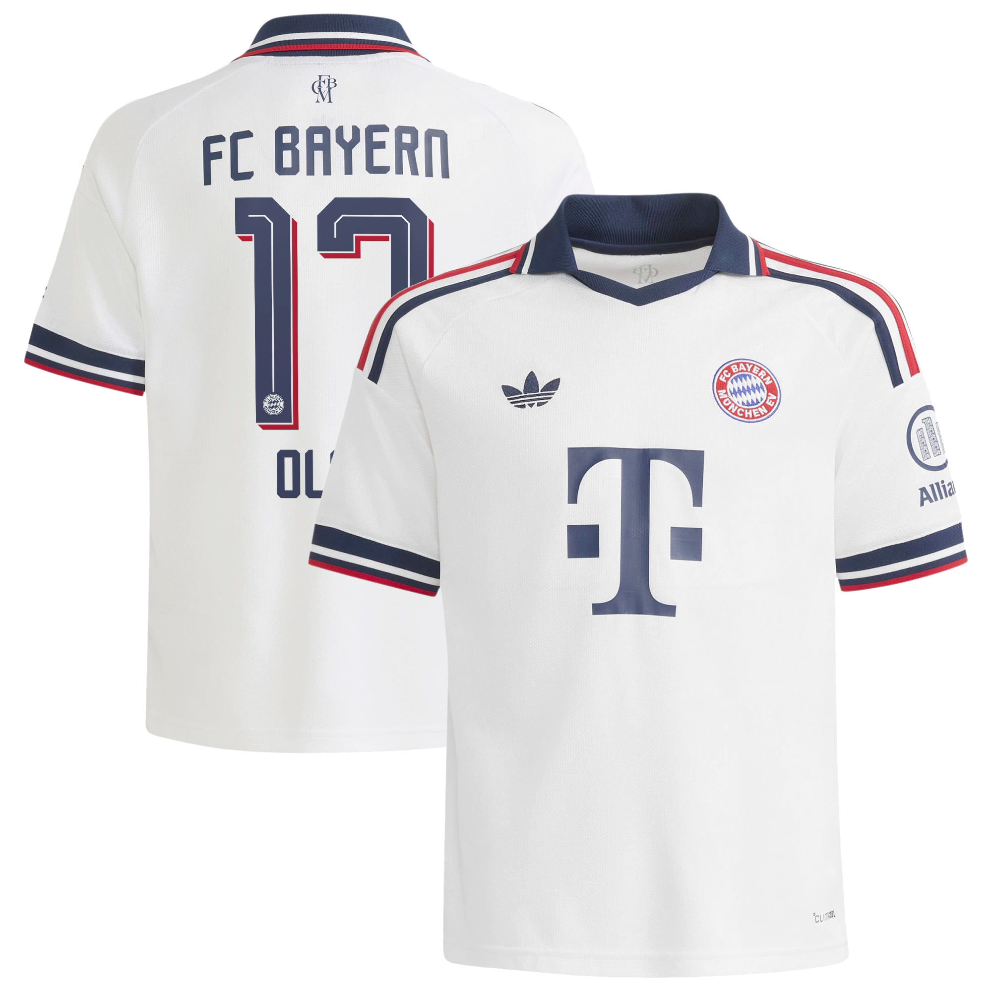 Youth adidas Michael Olise White Bayern Munich 2026/27 Away Replica Jersey