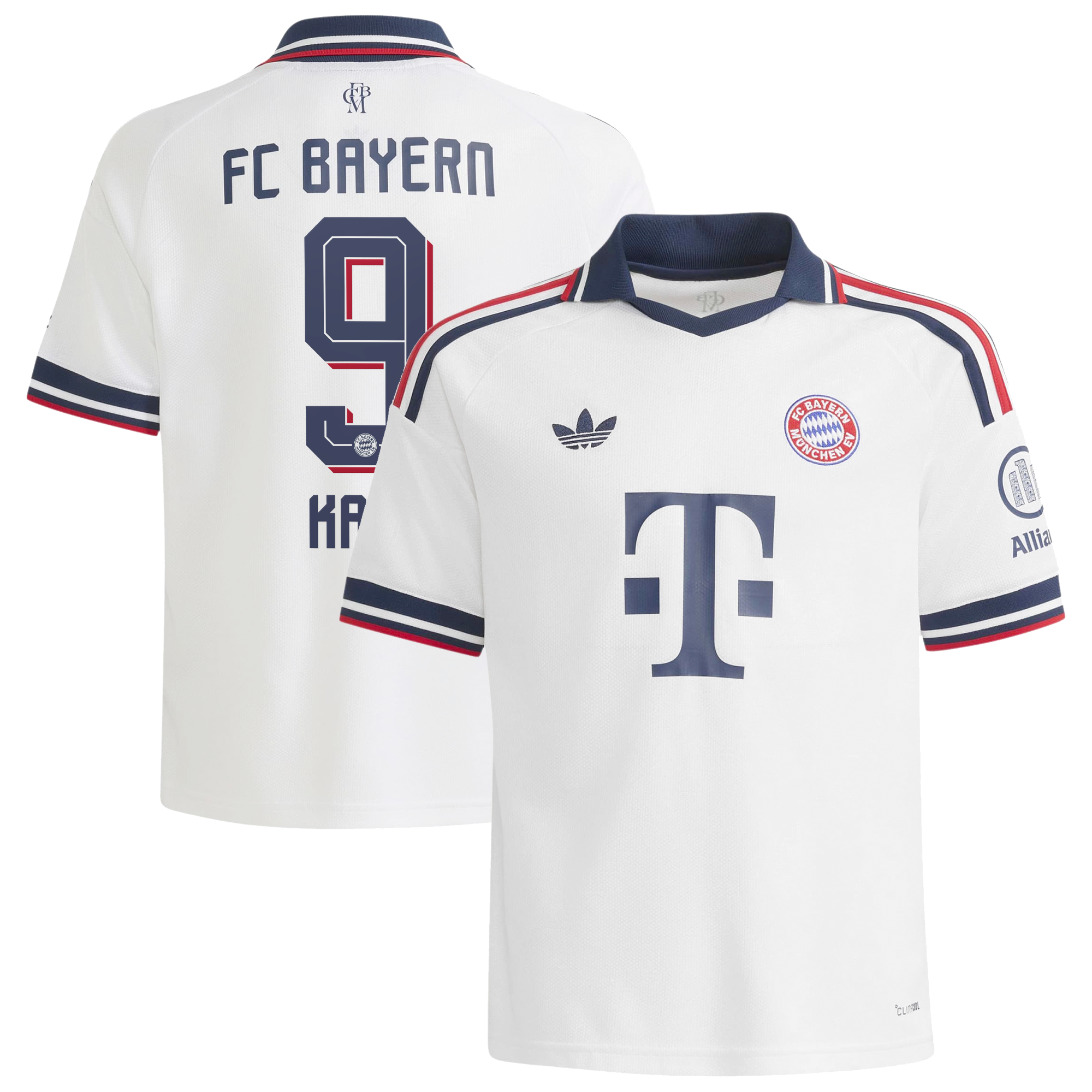 Youth adidas Harry Kane White Bayern Munich 2026/27 Away Replica Jersey