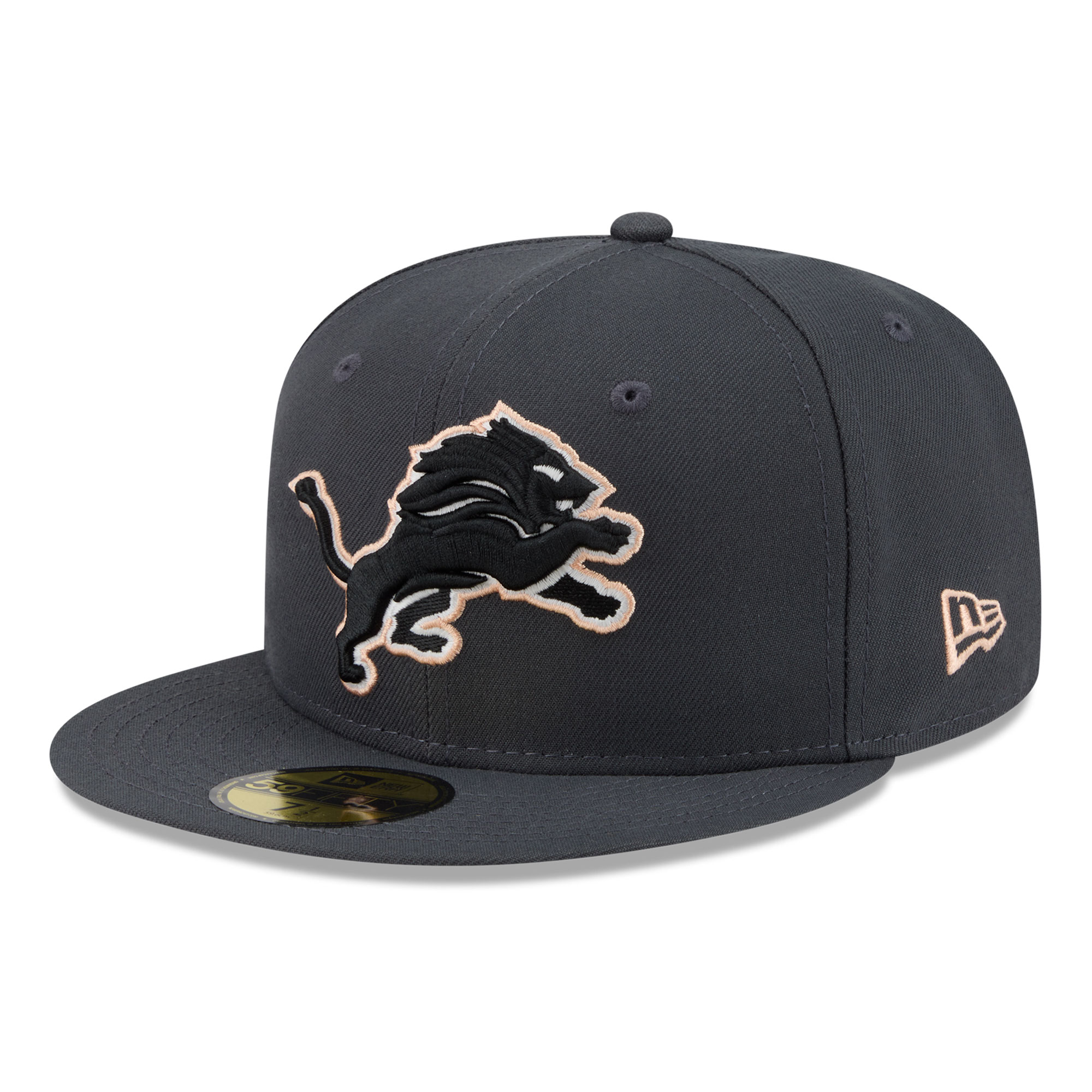 Men's New Era Gray Detroit Lions Fall Glow 59FIFTY Fitted Hat