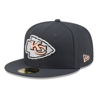 Men's New Era Gray Kansas City Chiefs Fall Glow 59FIFTY Fitted Hat
