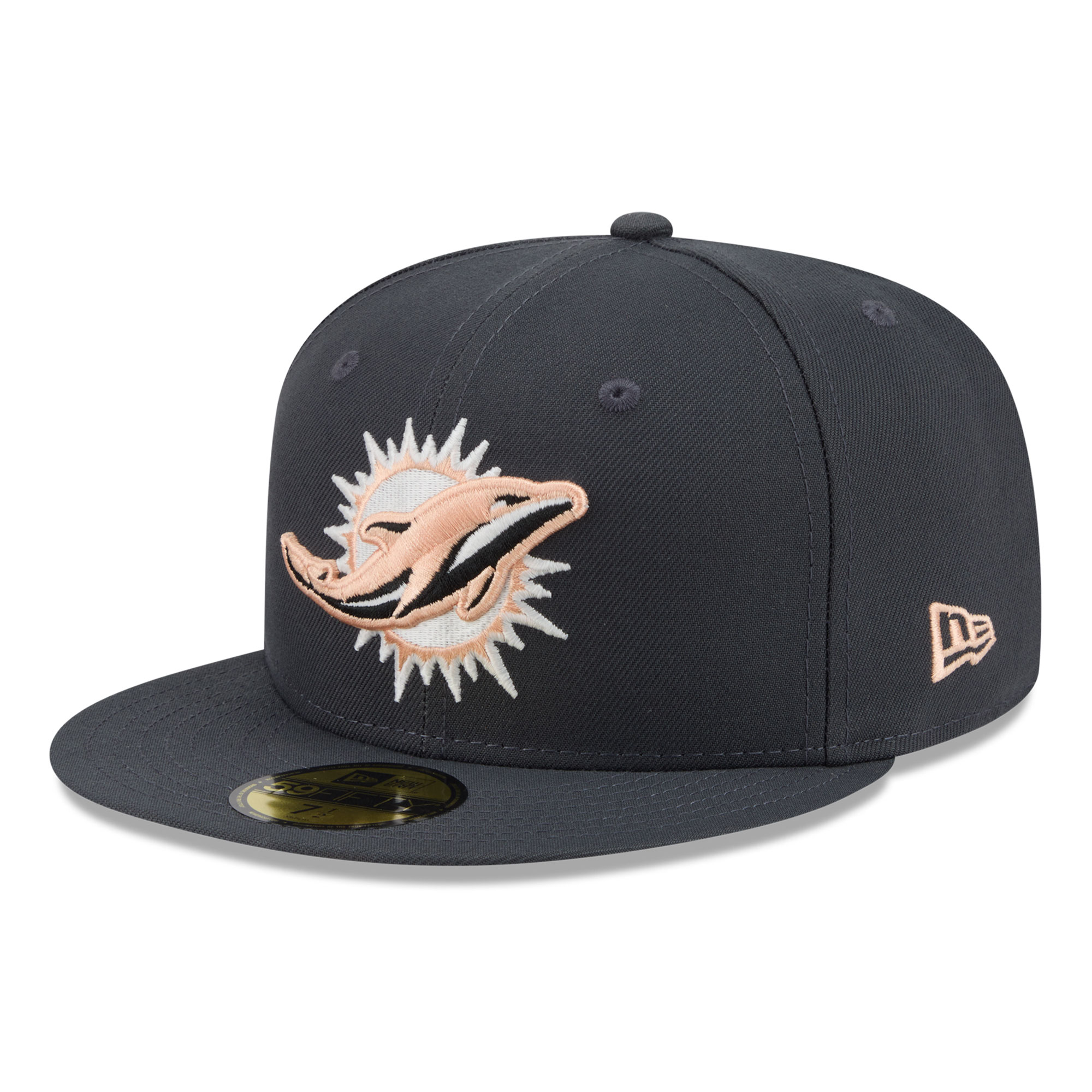 Men's New Era Gray Miami Dolphins Fall Glow 59FIFTY Fitted Hat