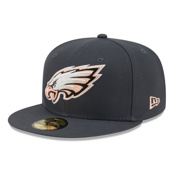 Men's New Era Gray Philadelphia Eagles Fall Glow 59FIFTY Fitted Hat