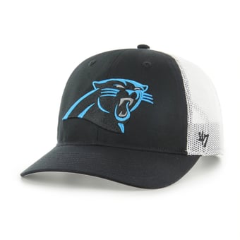 Youth '47 Black Carolina Panthers Adjustable Trucker Hat
