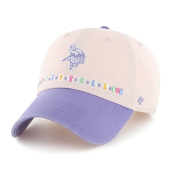 Youth '47 Pink/Purple Minnesota Vikings Friendship Bracelet Clean Up Adjustable Hat
