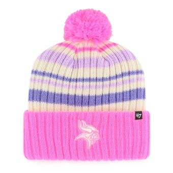 Youth '47  Pink Minnesota Vikings Snow Fort Cuffed Knit Hat