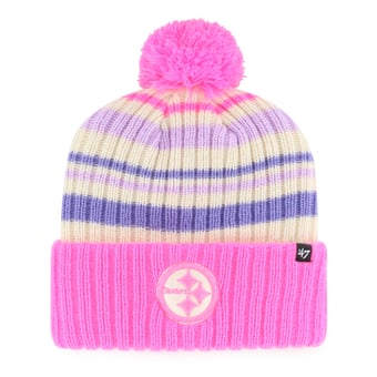 Youth '47  Pink Pittsburgh Steelers Snow Fort Cuffed Knit Hat