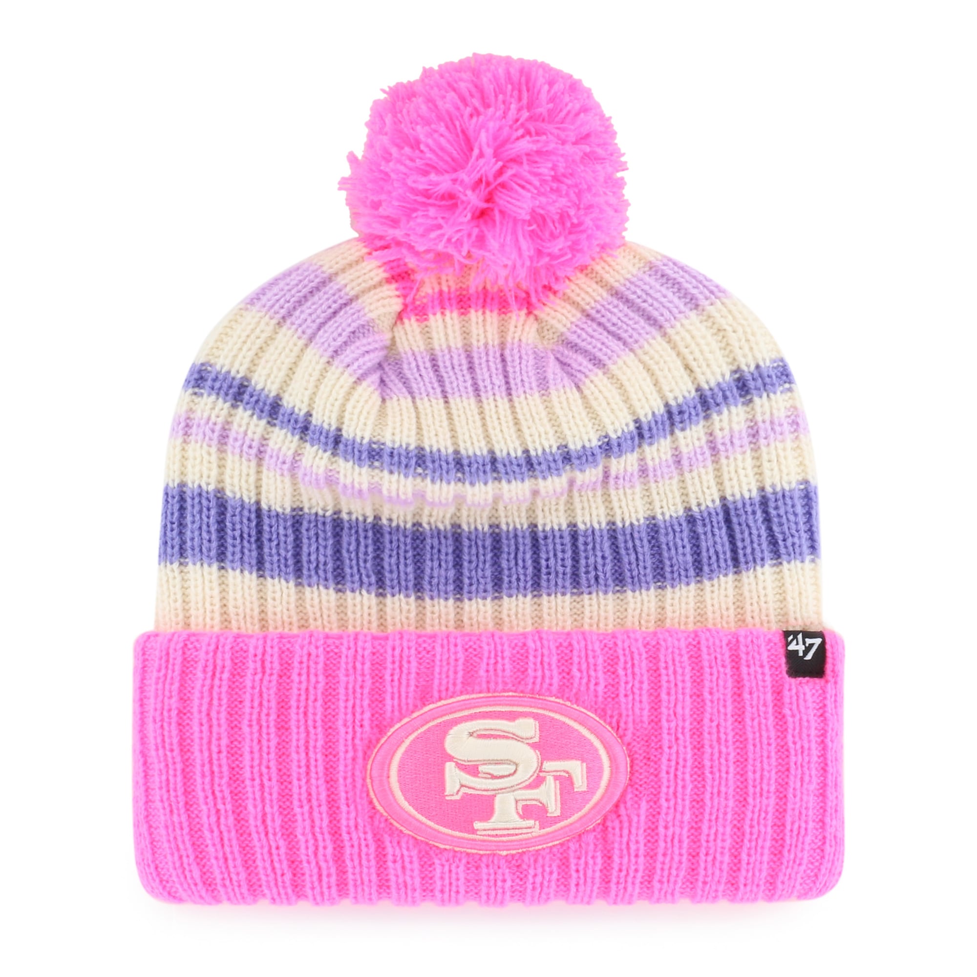 Youth '47  Pink San Francisco 49ers Snow Fort Cuffed Knit Hat