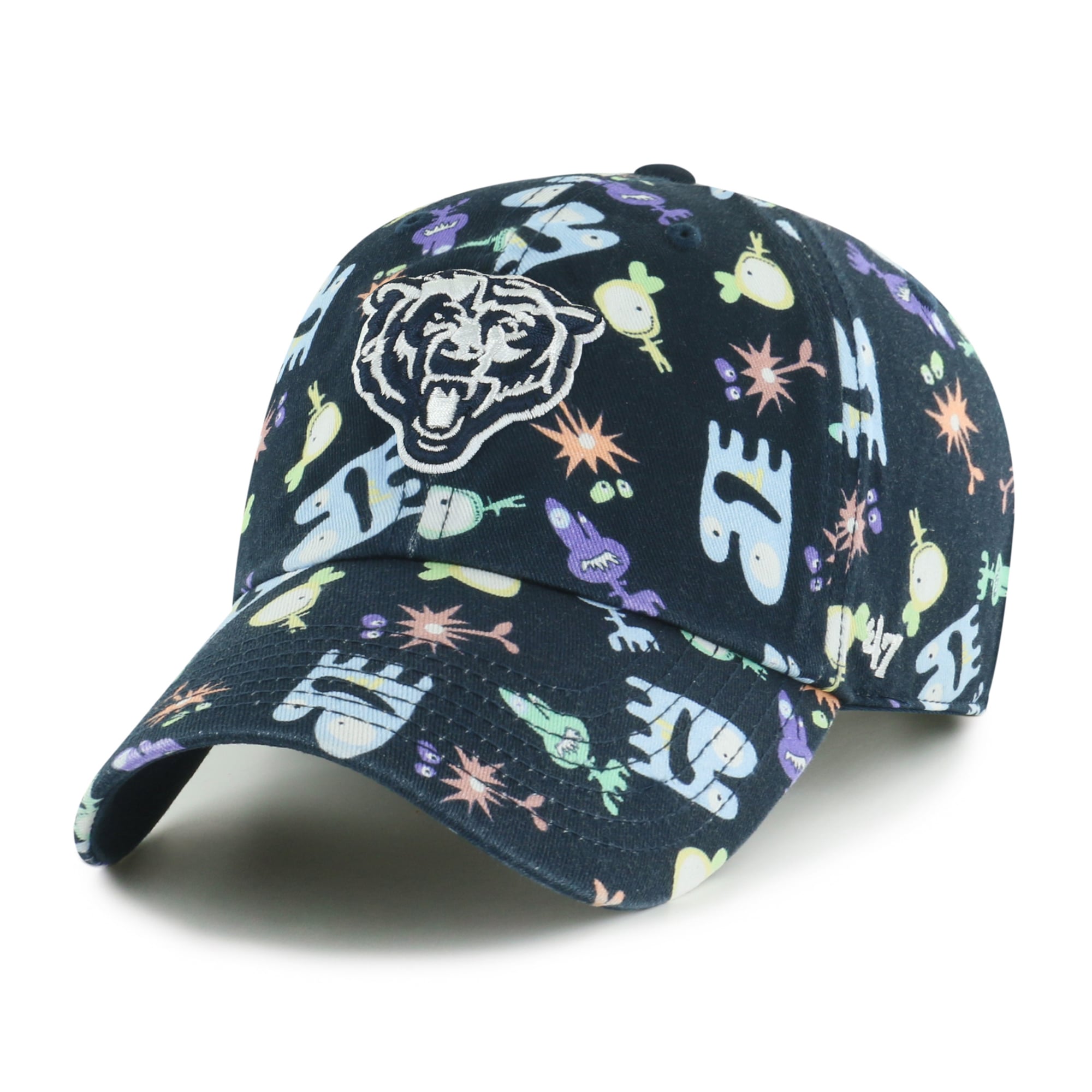 Preschool '47 Navy Chicago Bears Space Critter Clean Up Adjustable Hat