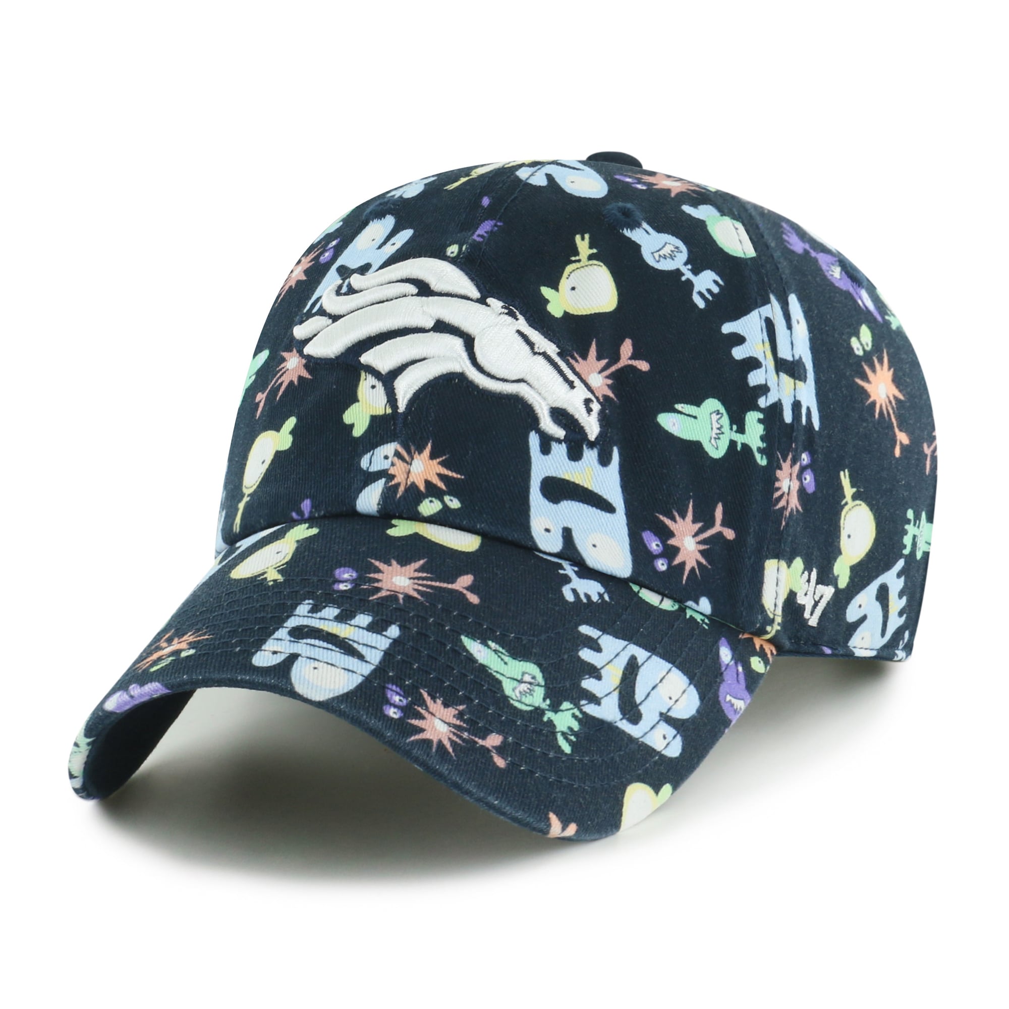 Preschool '47 Navy Denver Broncos Space Critter Clean Up Adjustable Hat