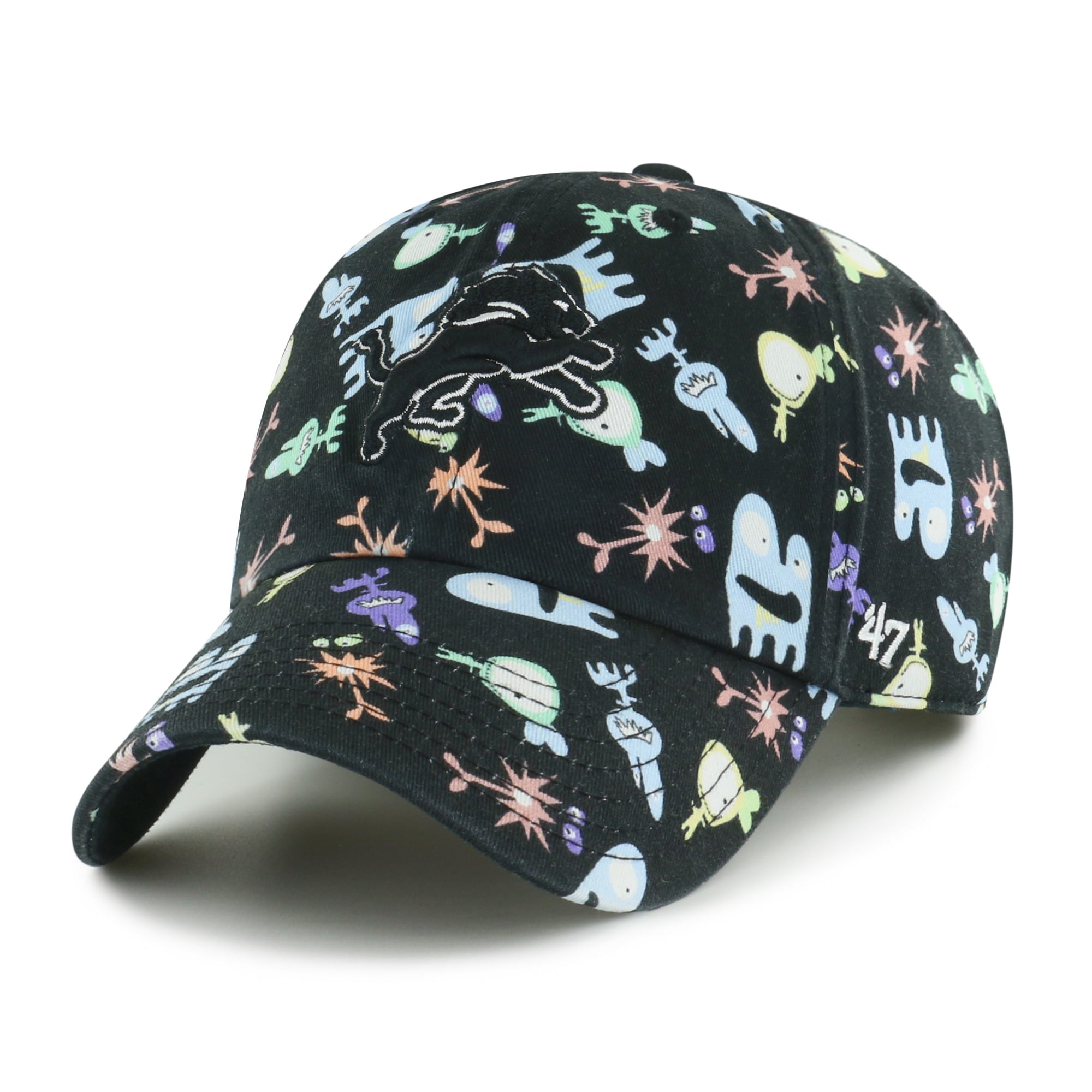 Preschool '47 Black Detroit Lions Space Critter Clean Up Adjustable Hat