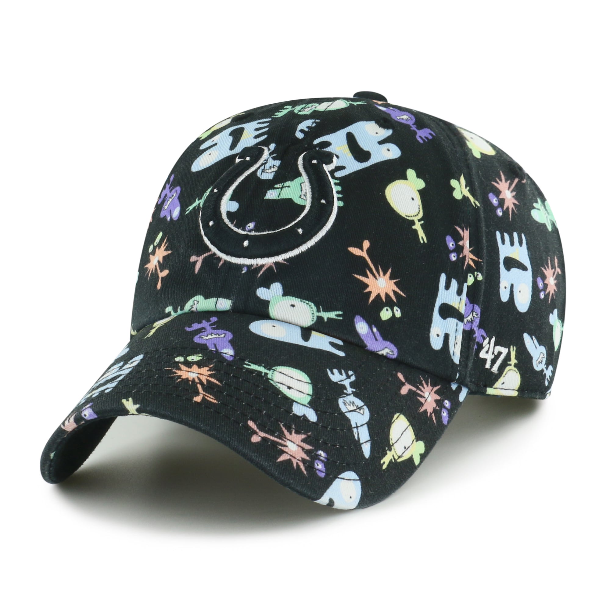 Preschool '47 Black Indianapolis Colts Space Critter Clean Up Adjustable Hat