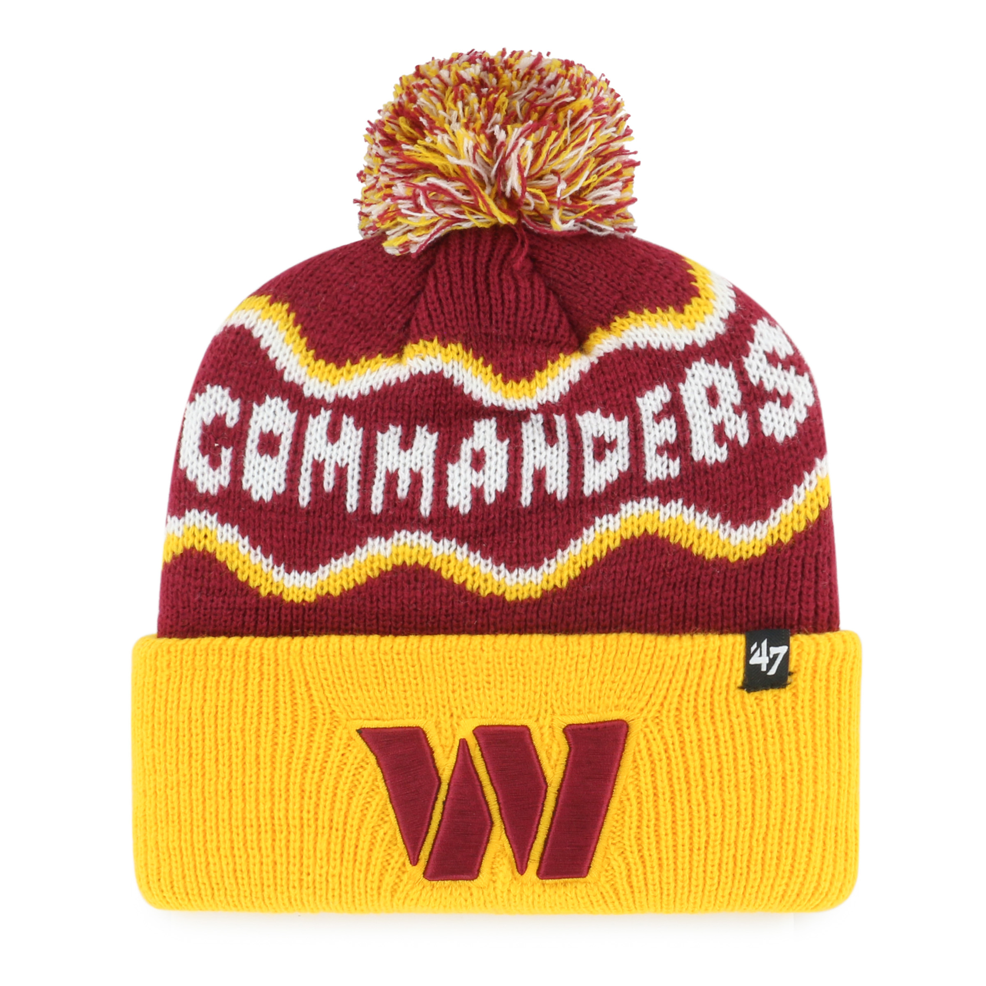 Preschool '47 Burgundy Washington Commanders Squiggle Script Cuffed Knit Hat