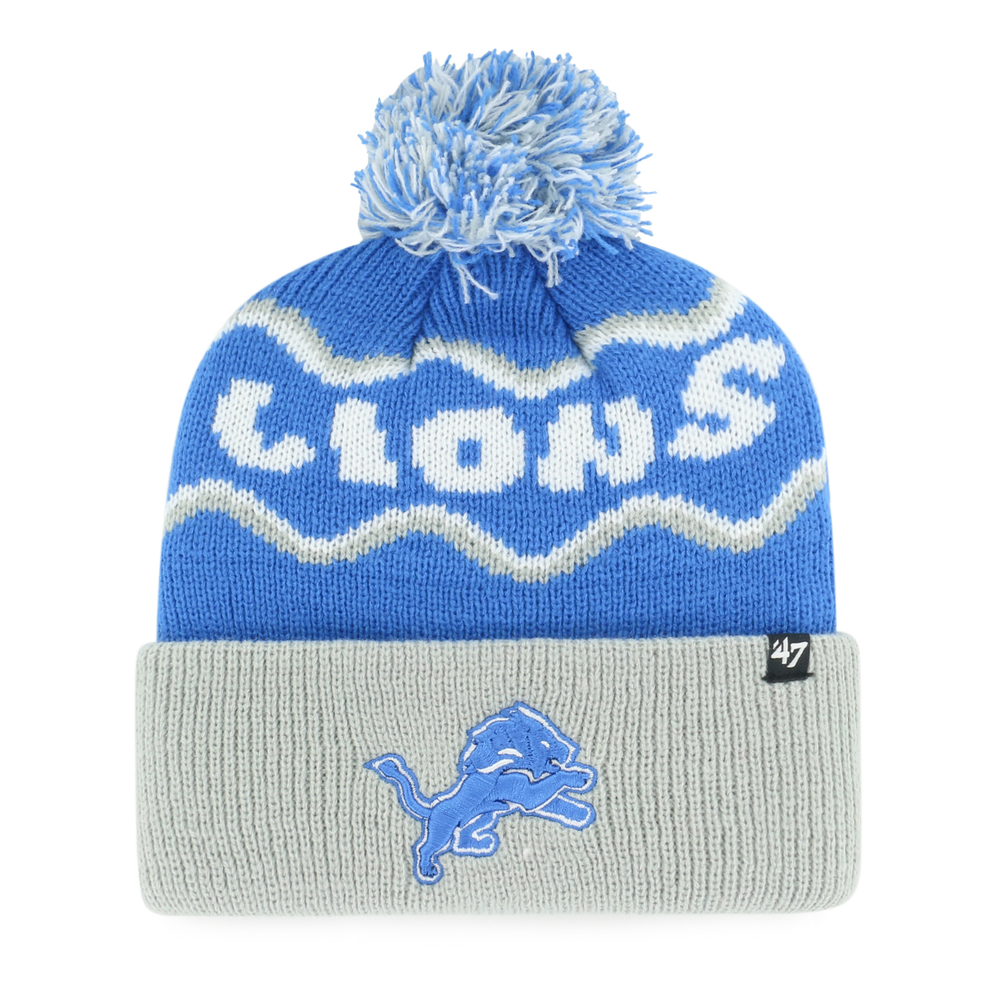 Preschool '47 Blue Detroit Lions Squiggle Script Cuffed Knit Hat