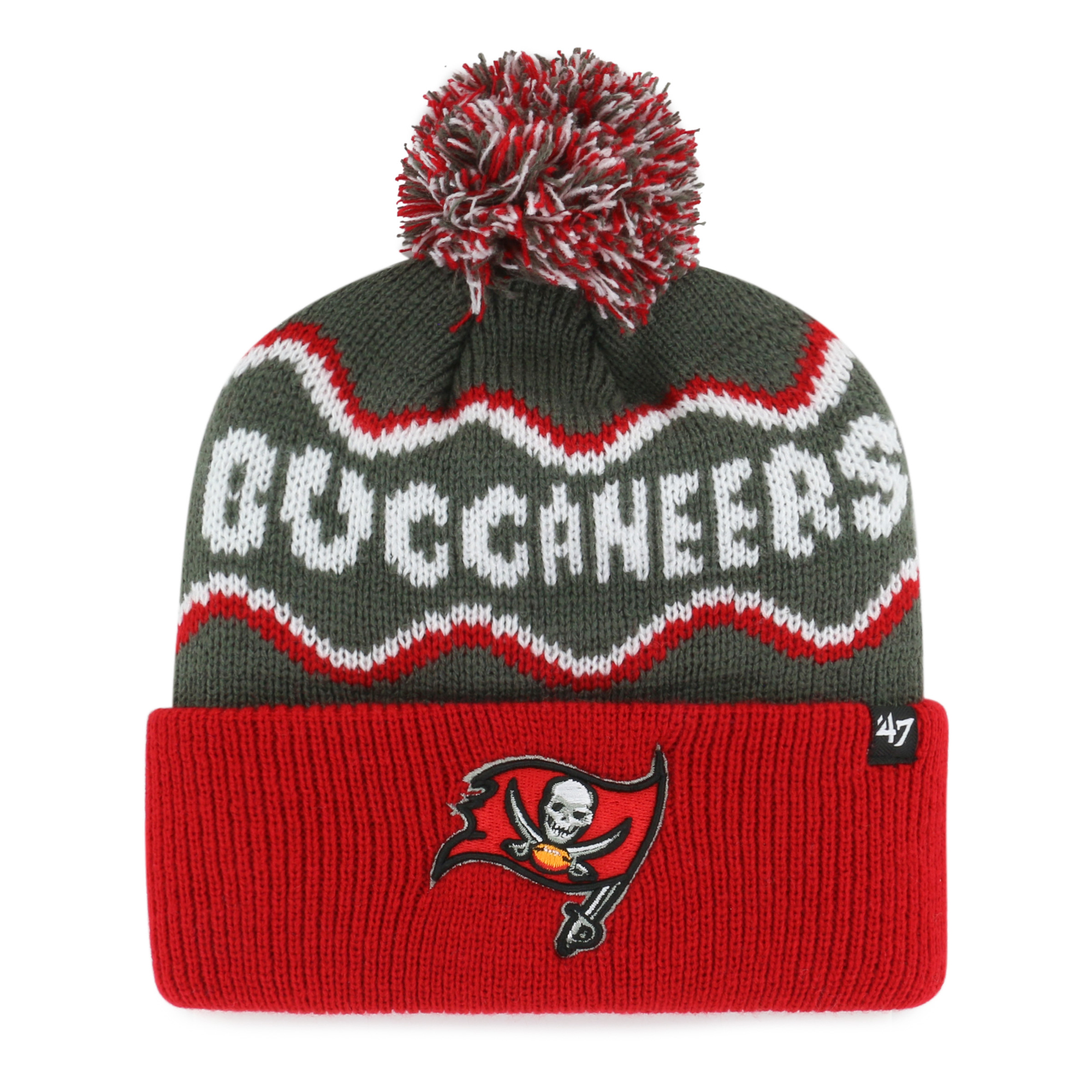 Preschool '47 Pewter Tampa Bay Buccaneers Squiggle Script Cuffed Knit Hat