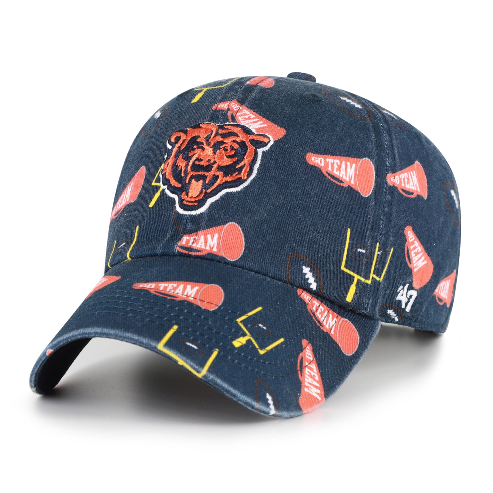 Youth '47 Navy Chicago Bears Stomping Ground Clean Up Adjustable Hat