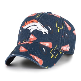 Youth '47  Navy Denver Broncos Stomping Ground Clean Up Adjustable Hat
