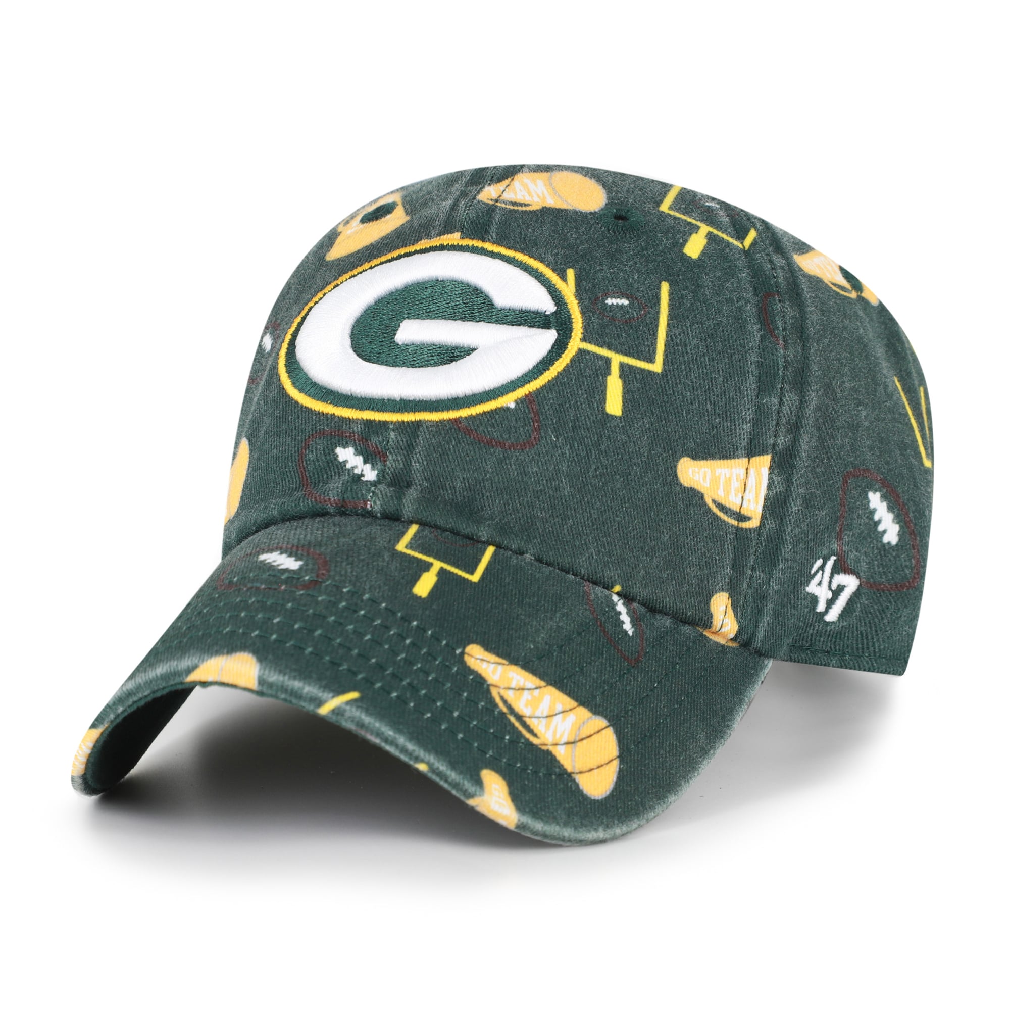 Youth '47 Green Green Bay Packers Stomping Ground Clean Up Adjustable Hat