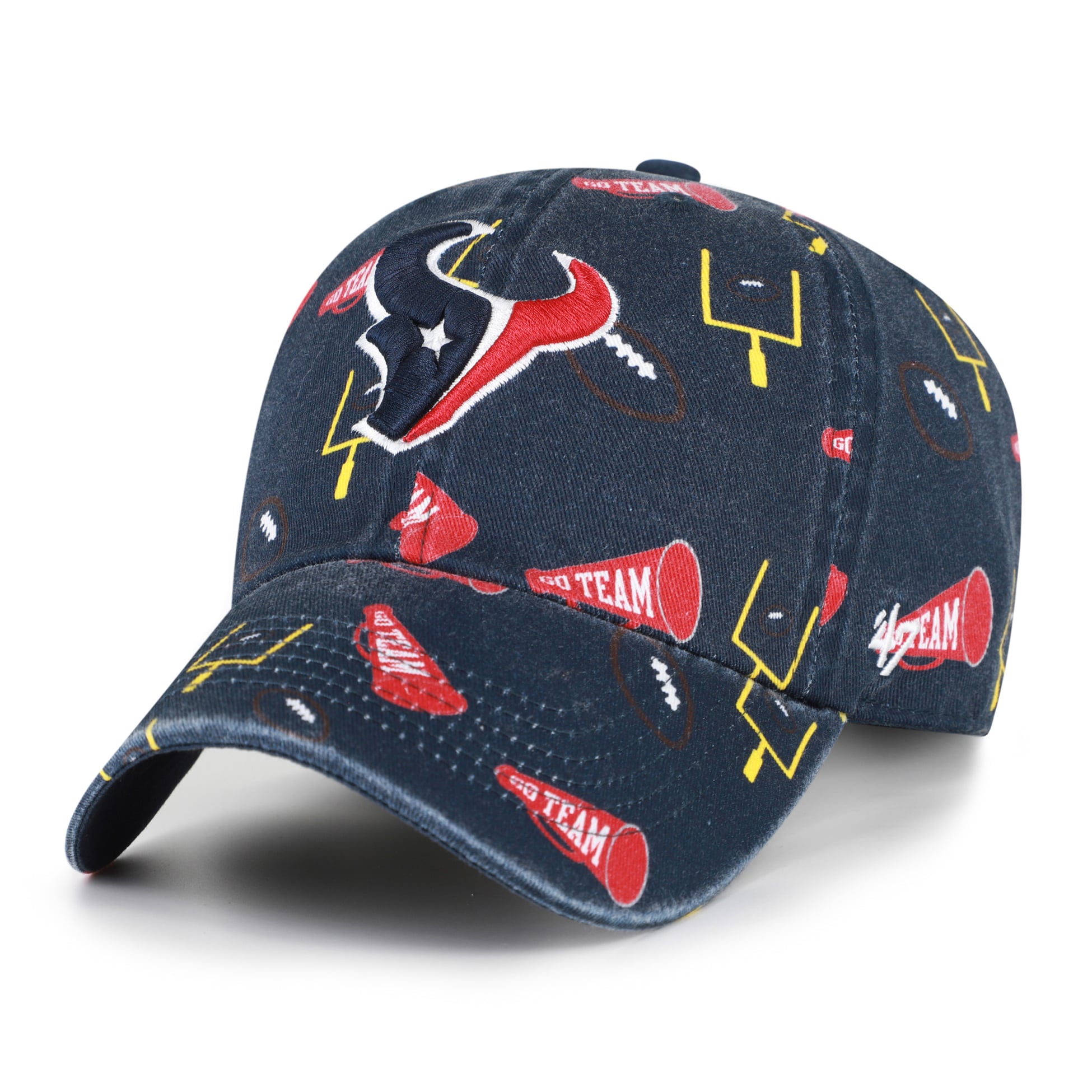 Youth '47  Navy Houston Texans Stomping Ground Clean Up Adjustable Hat