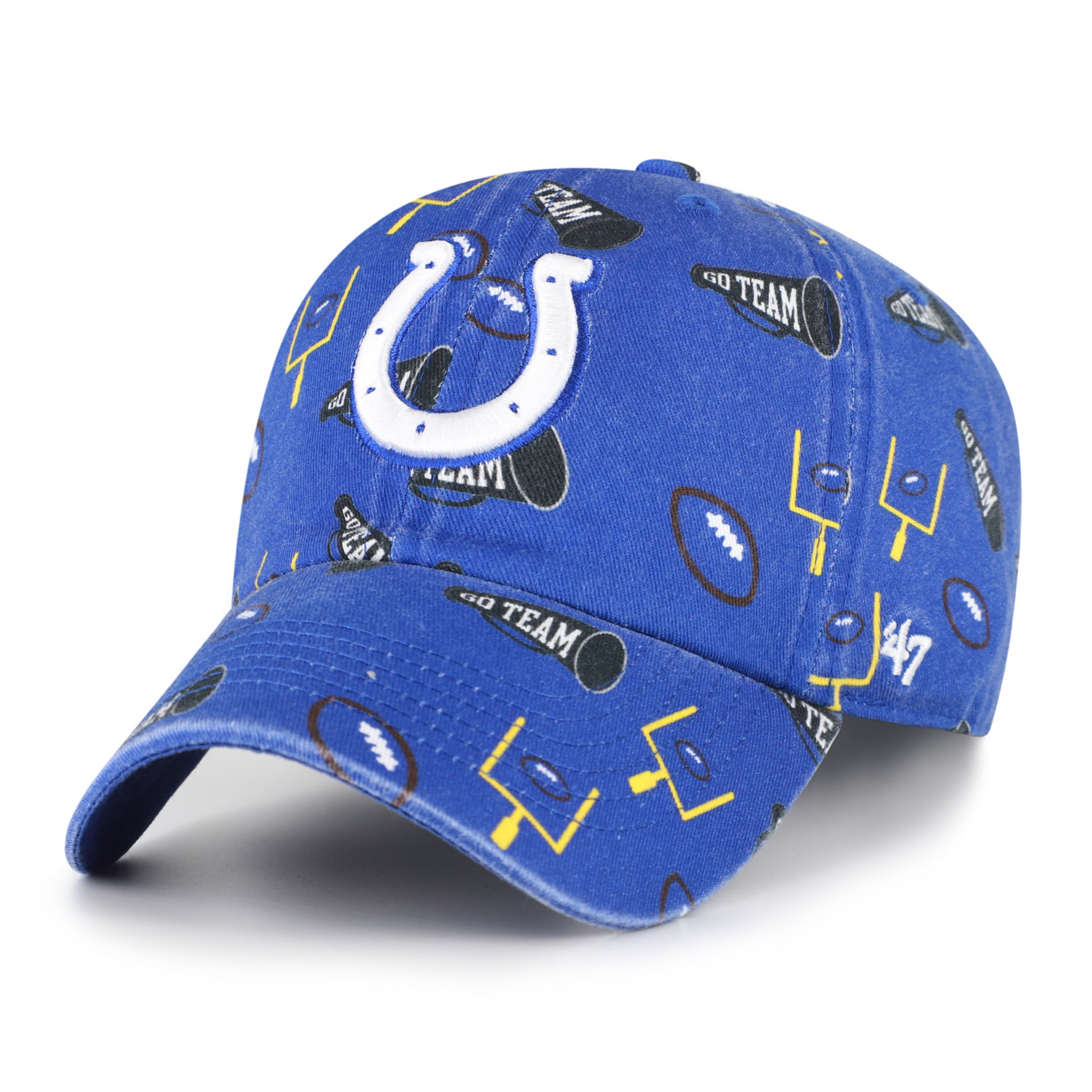 Youth '47  Royal Indianapolis Colts Stomping Ground Clean Up Adjustable Hat