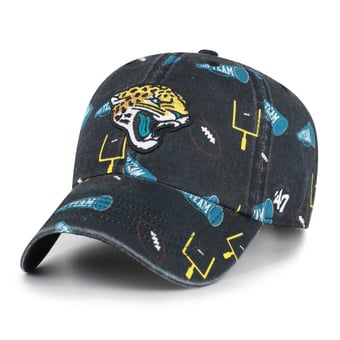 Youth '47  Black Jacksonville Jaguars Stomping Ground Clean Up Adjustable Hat