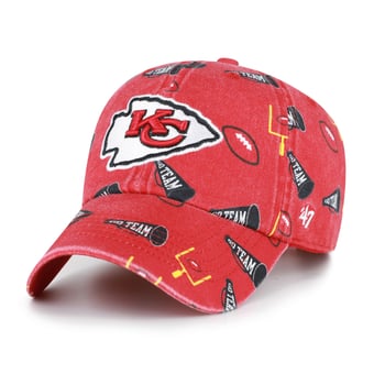 Youth '47  Red Kansas City Chiefs Stomping Ground Clean Up Adjustable Hat