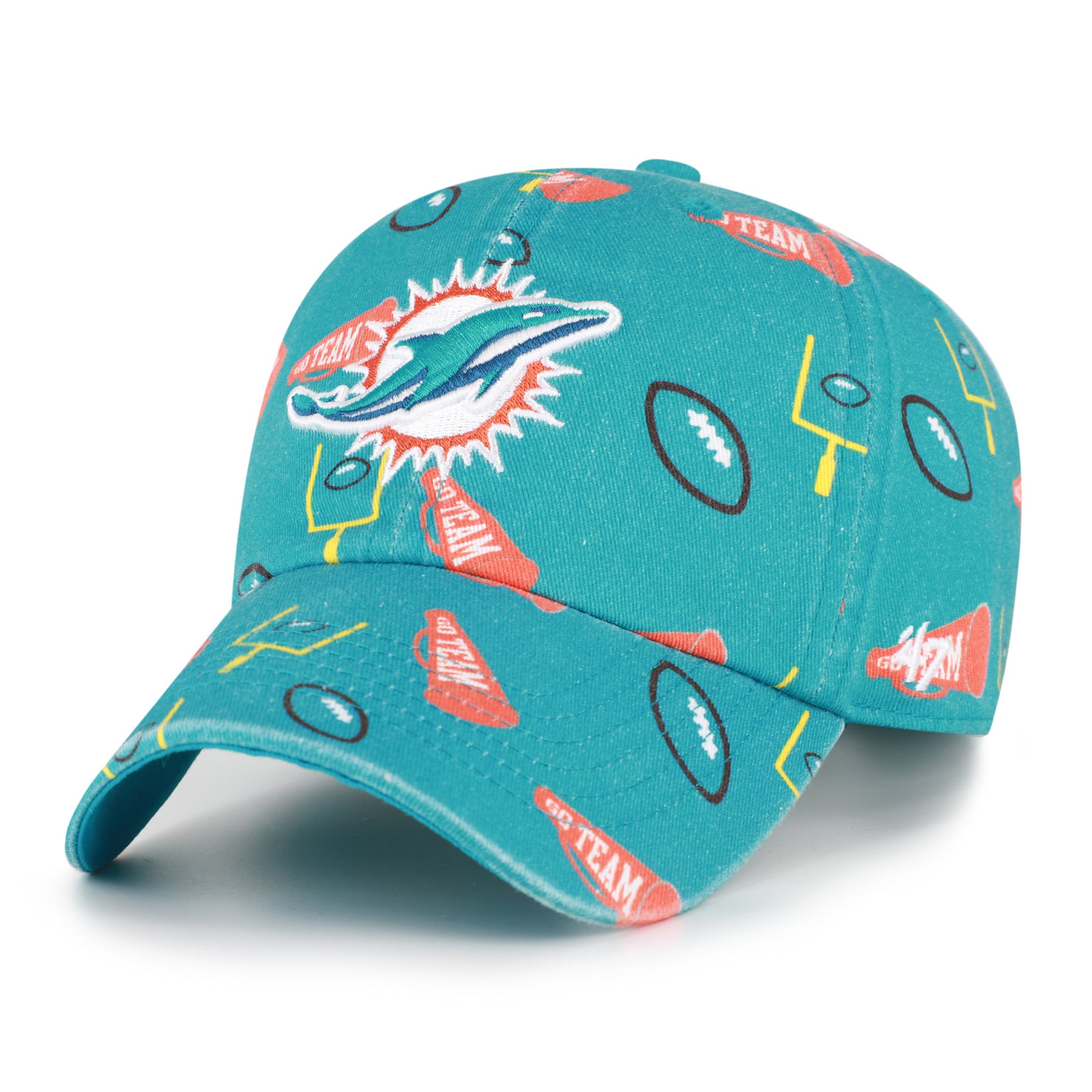 Youth '47  Aqua Miami Dolphins Stomping Ground Clean Up Adjustable Hat