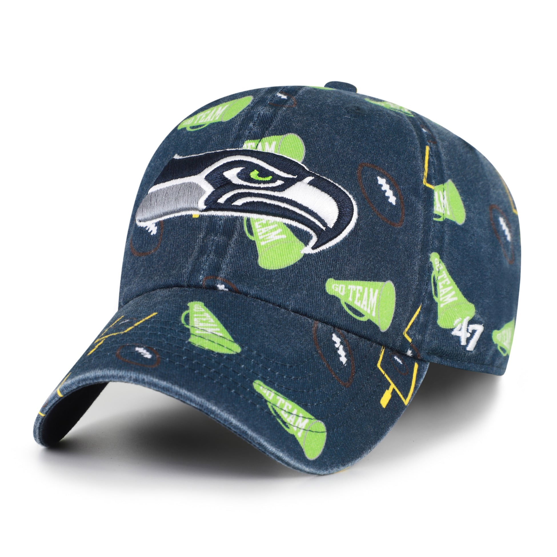 Youth '47  College Navy Seattle Seahawks Stomping Ground Clean Up Adjustable Hat