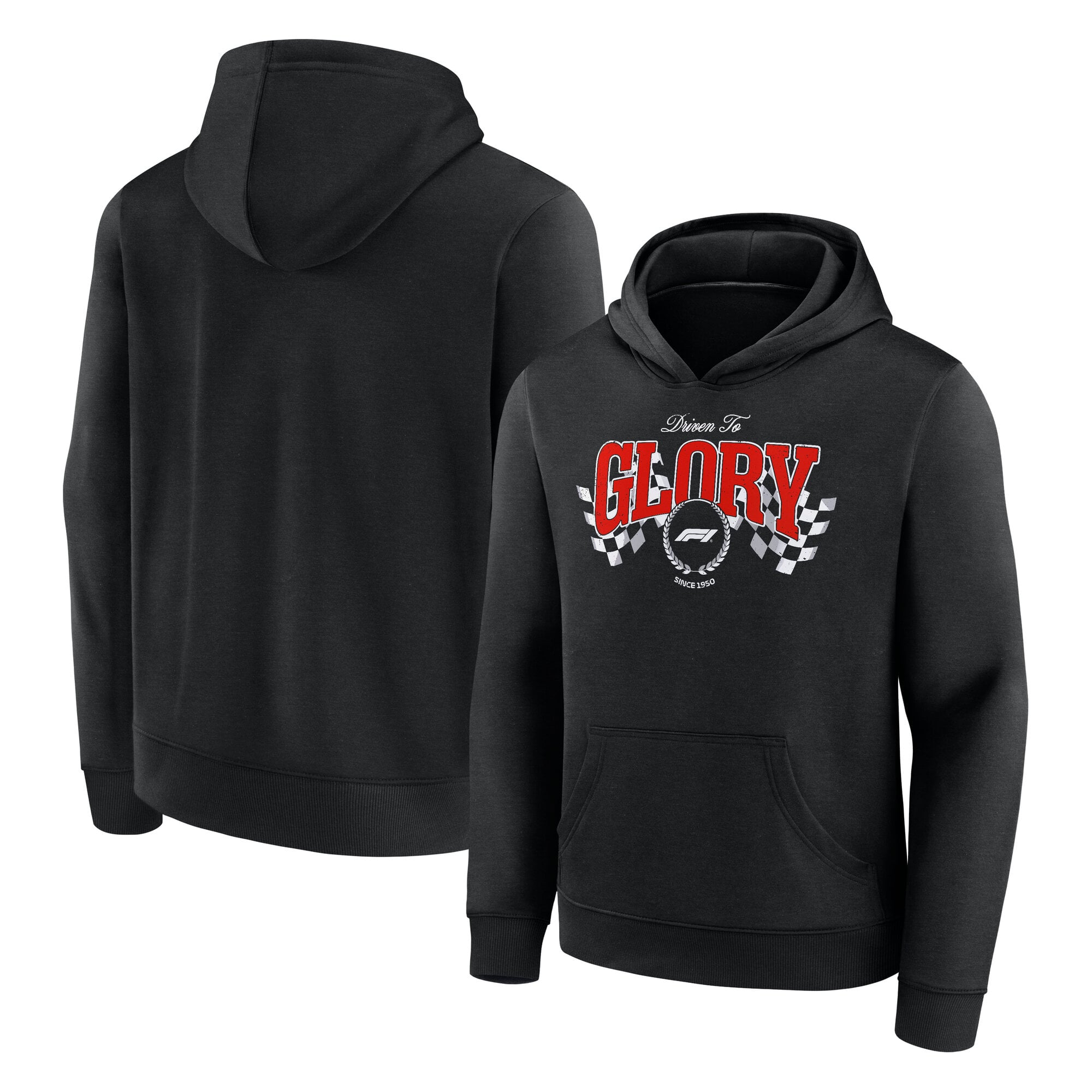 Formel-1-Charger-Hoodie mit Grafik – Schwarz – Jugend