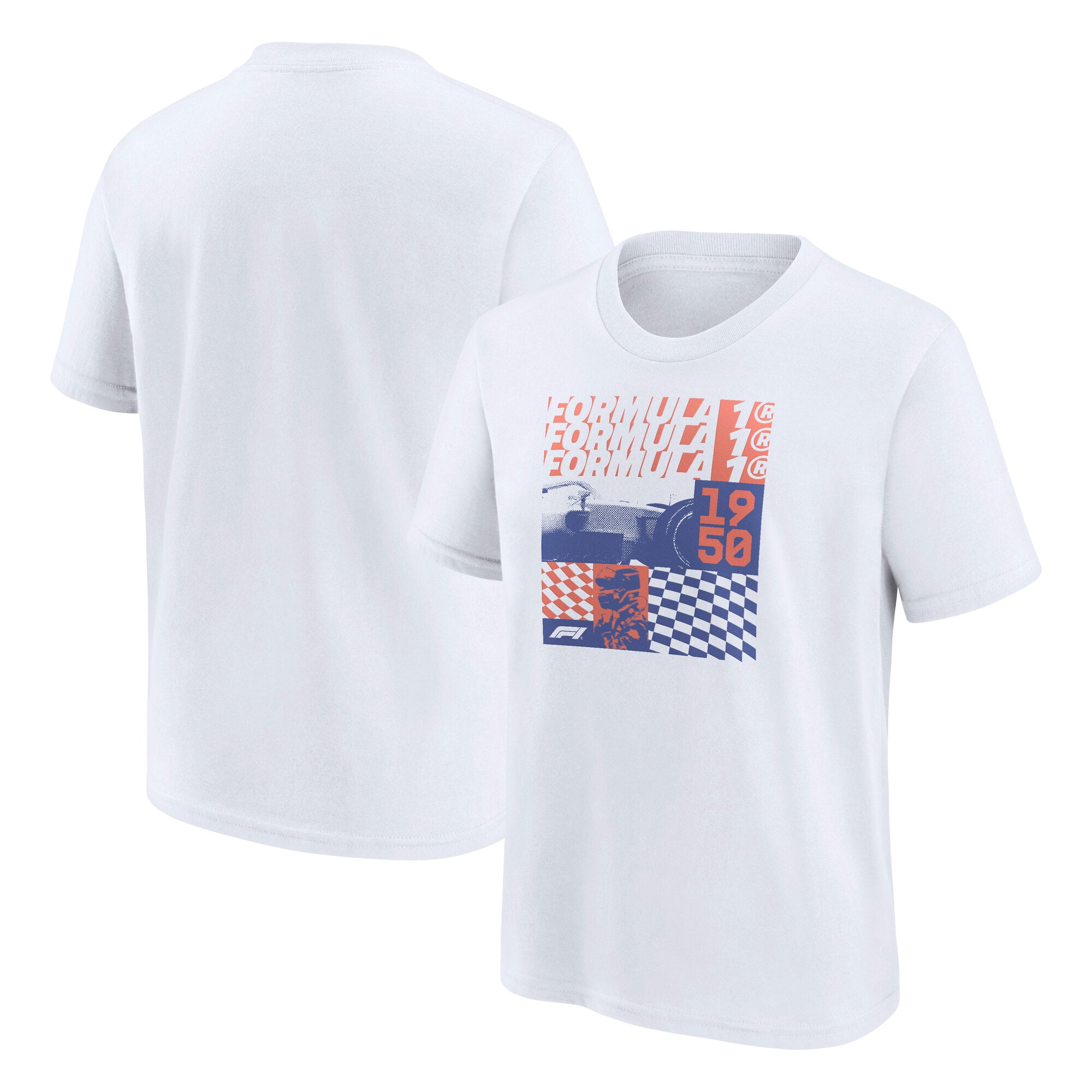 Camiseta gráfica de Fórmula 1 con estampado de semitonos - Blanca - Juvenil