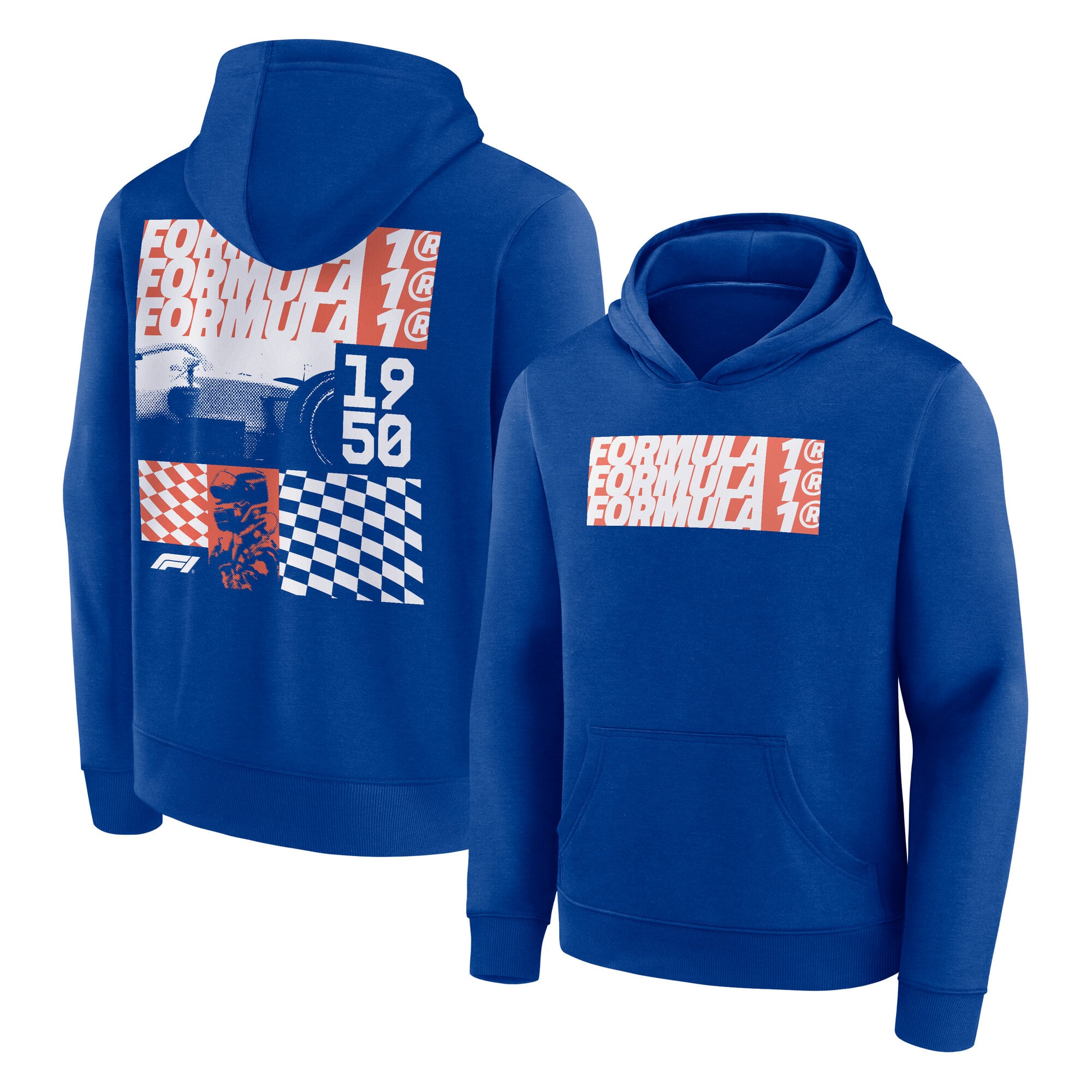Sudadera con capucha y estampado semitono de Fórmula 1 - Azul marino - Juvenil