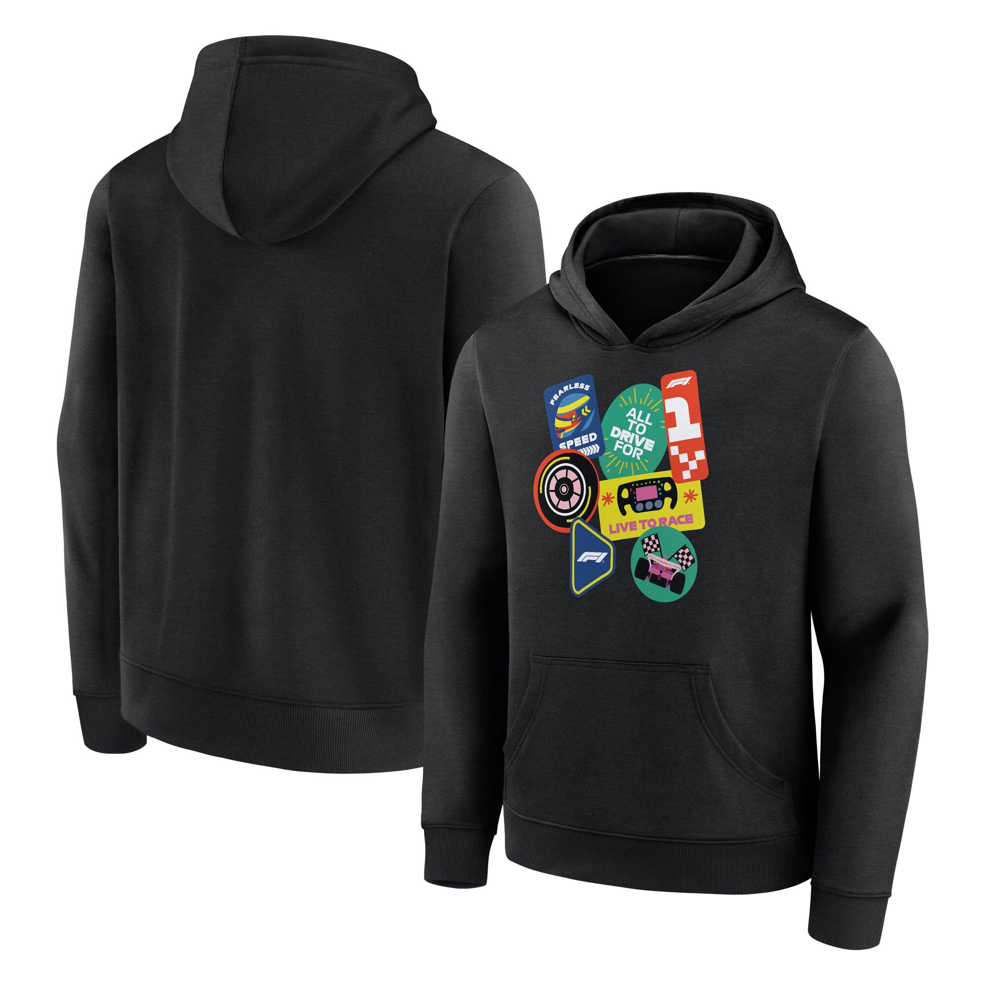 Sudadera con capucha estampada Formula 1 Street - Negra - Para jóvenes